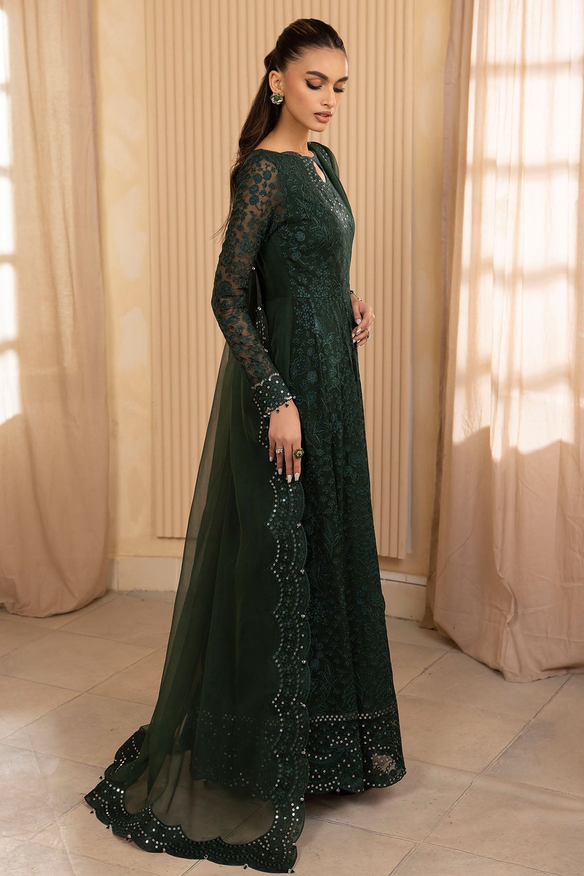 EMBROIDERED CHIFFON UC-3034