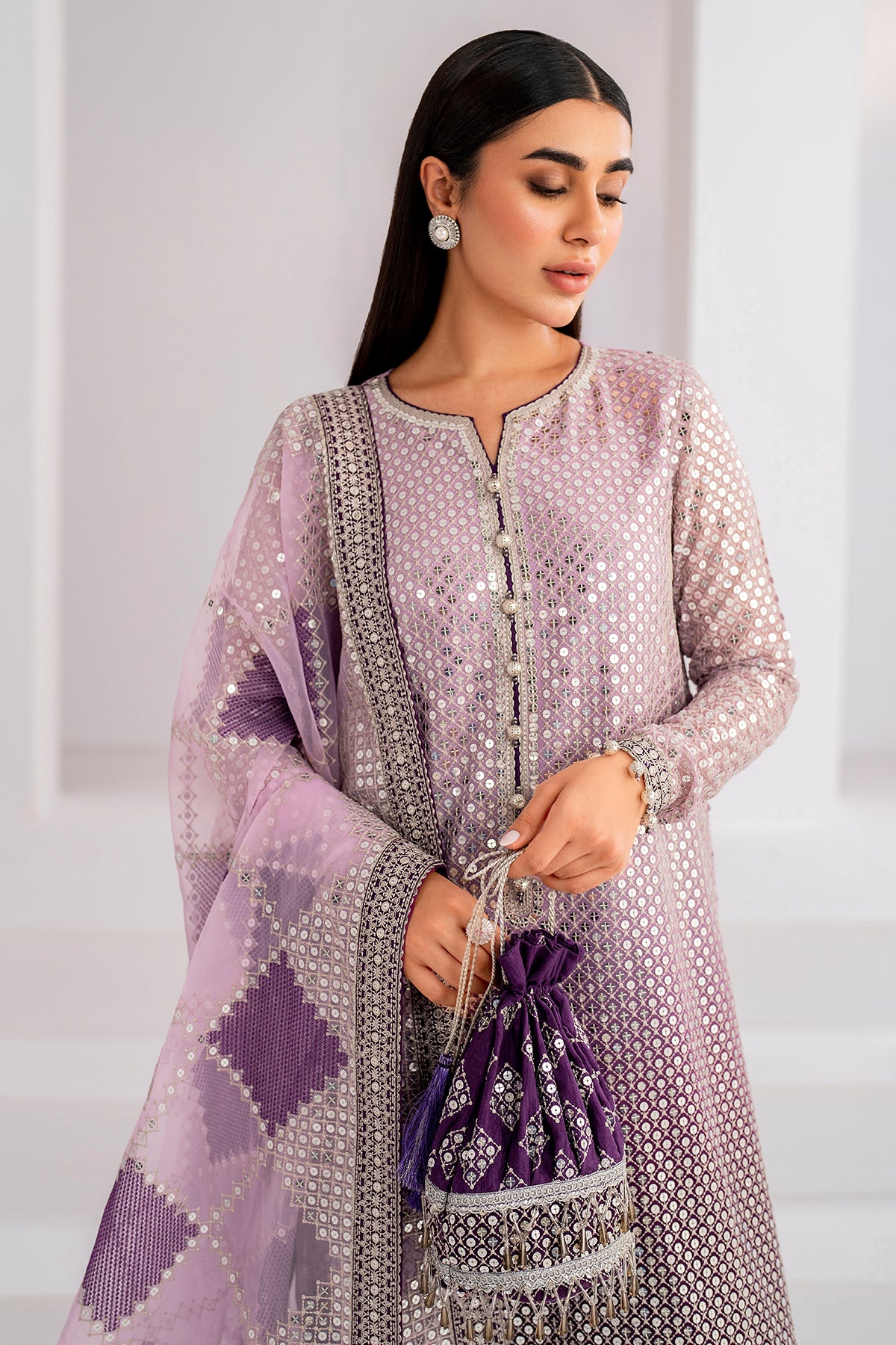 EMBROIDERED CHIFFON UC-3056