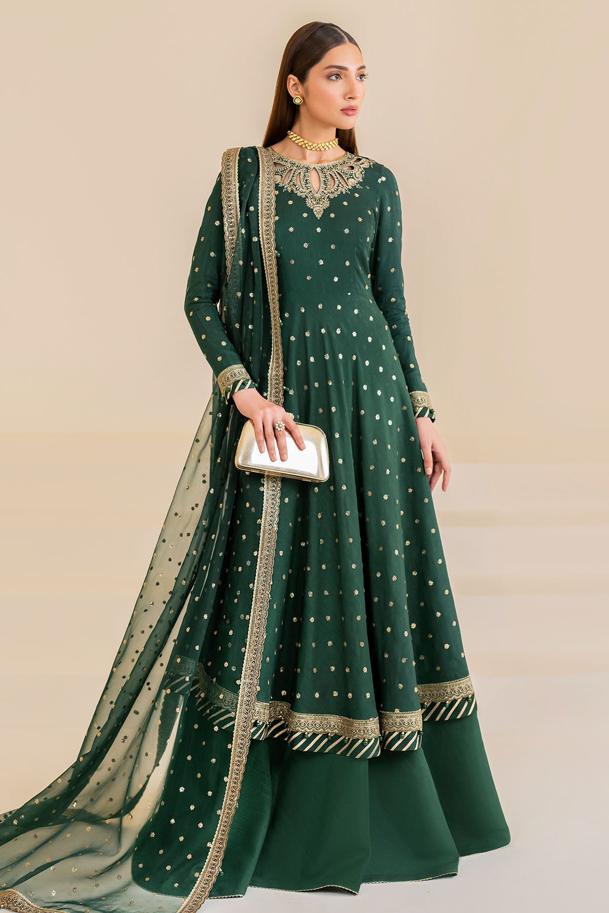 EMBROIDERED Raw Silk UR-7021