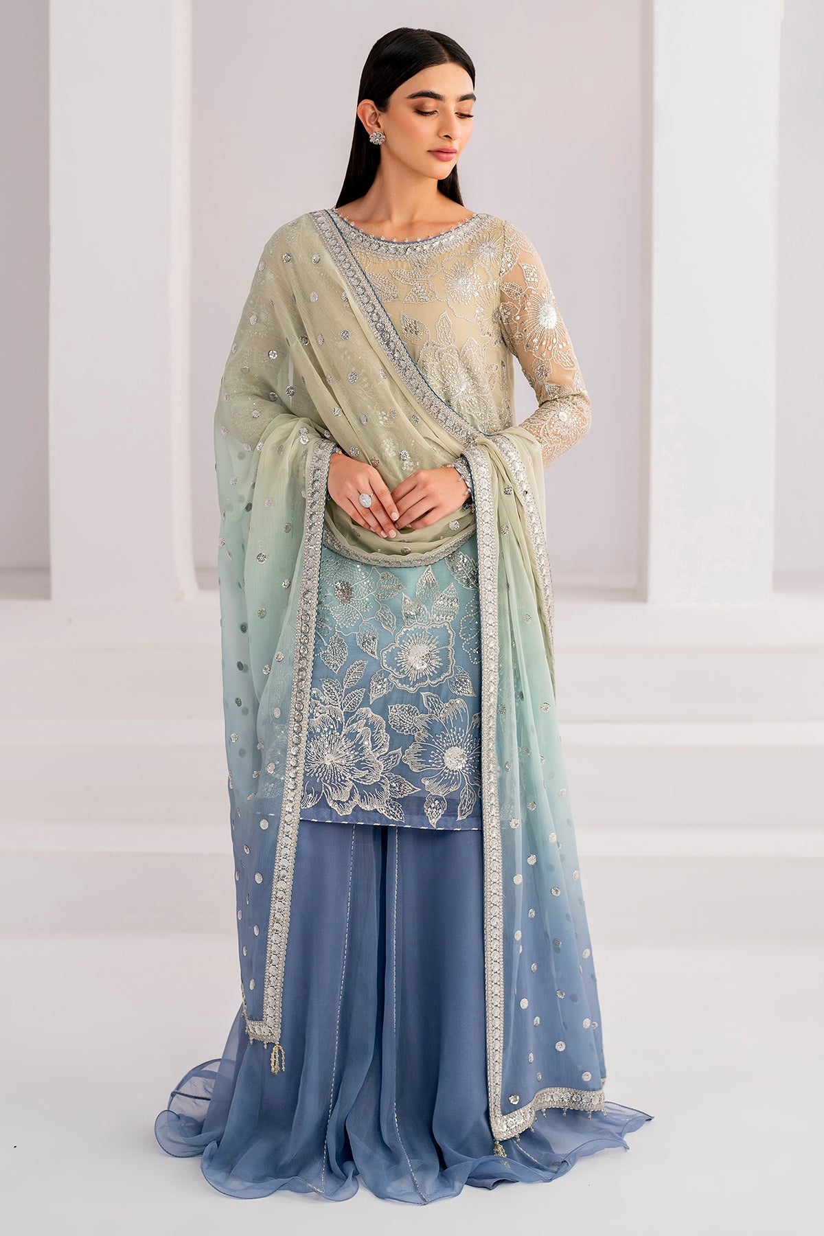 EMBROIDERED CHIFFON UC-3052