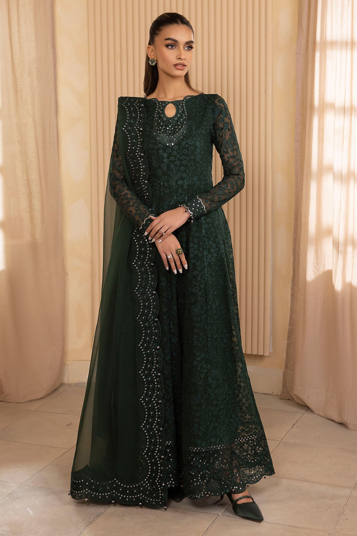 EMBROIDERED CHIFFON UC-3034