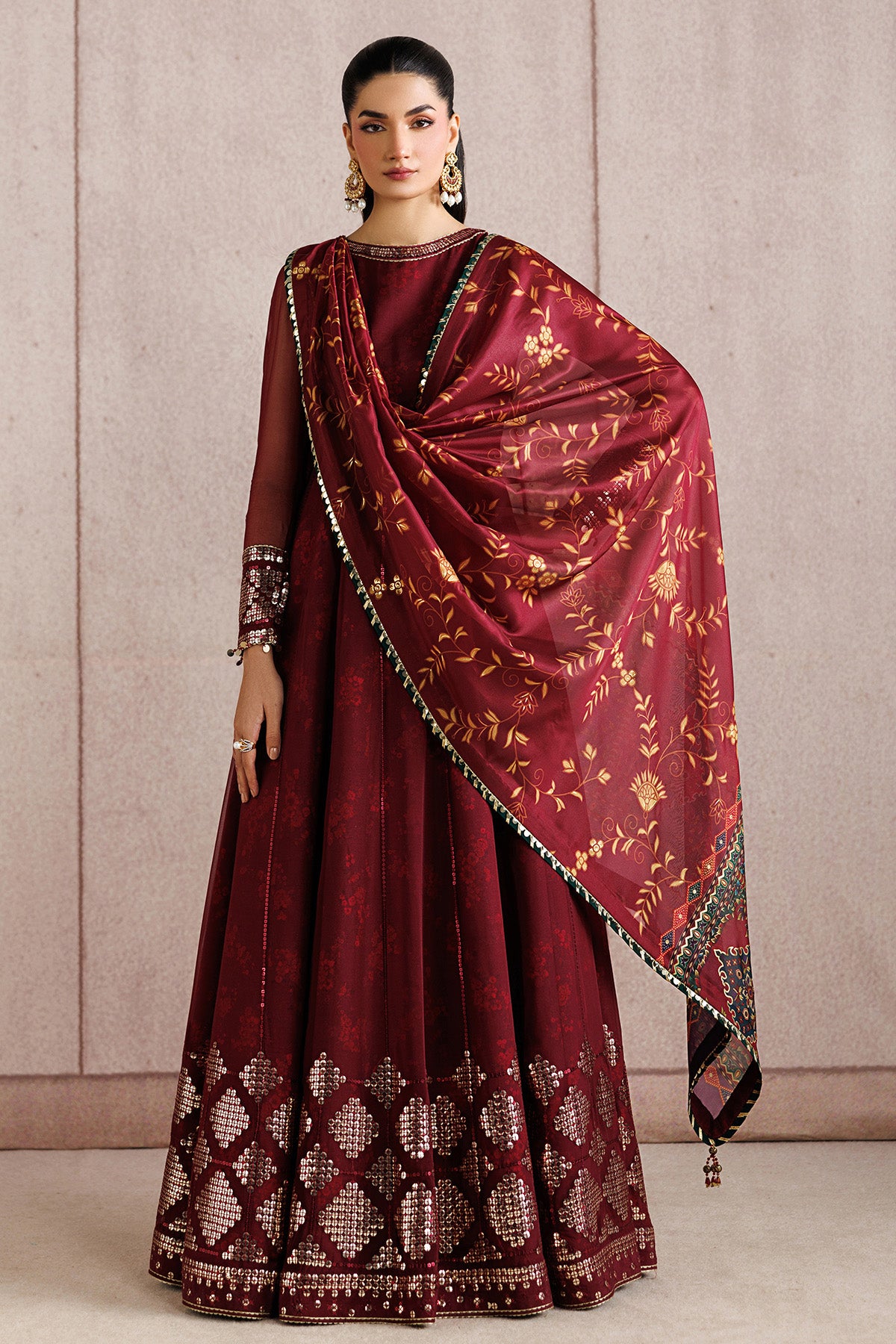 EMBROIDERED CHIFFON UC-3118