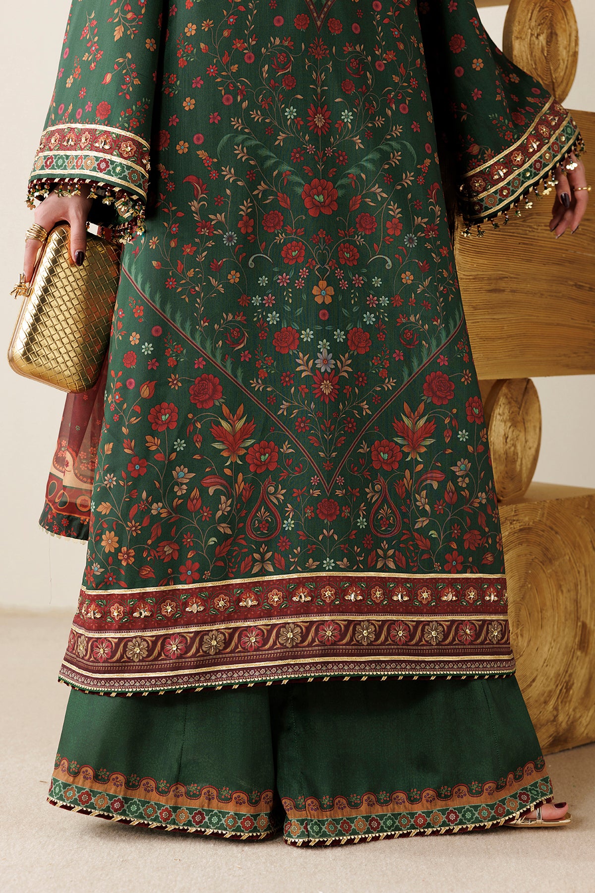 EMBROIDERED RAW SILK OR26-D01