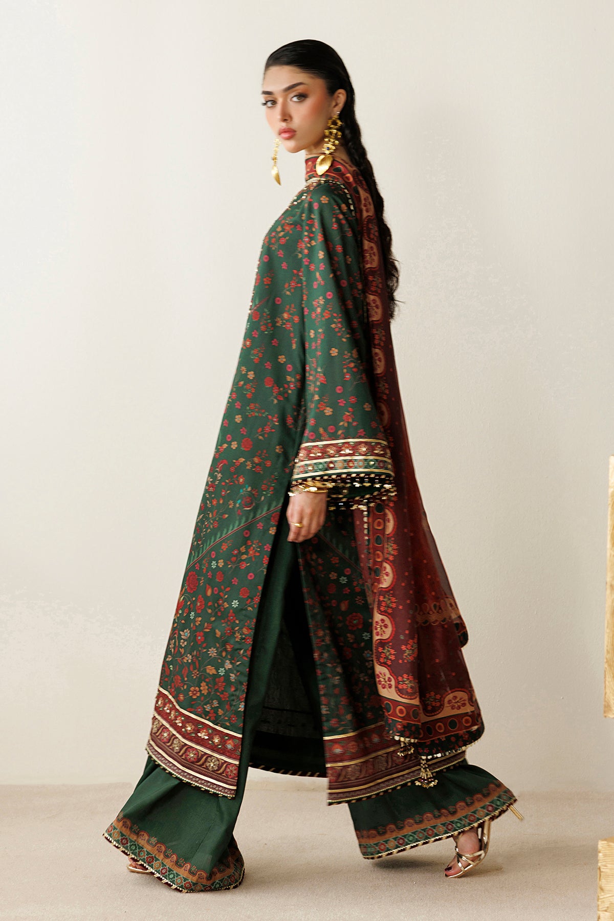 EMBROIDERED RAW SILK OR26-D01