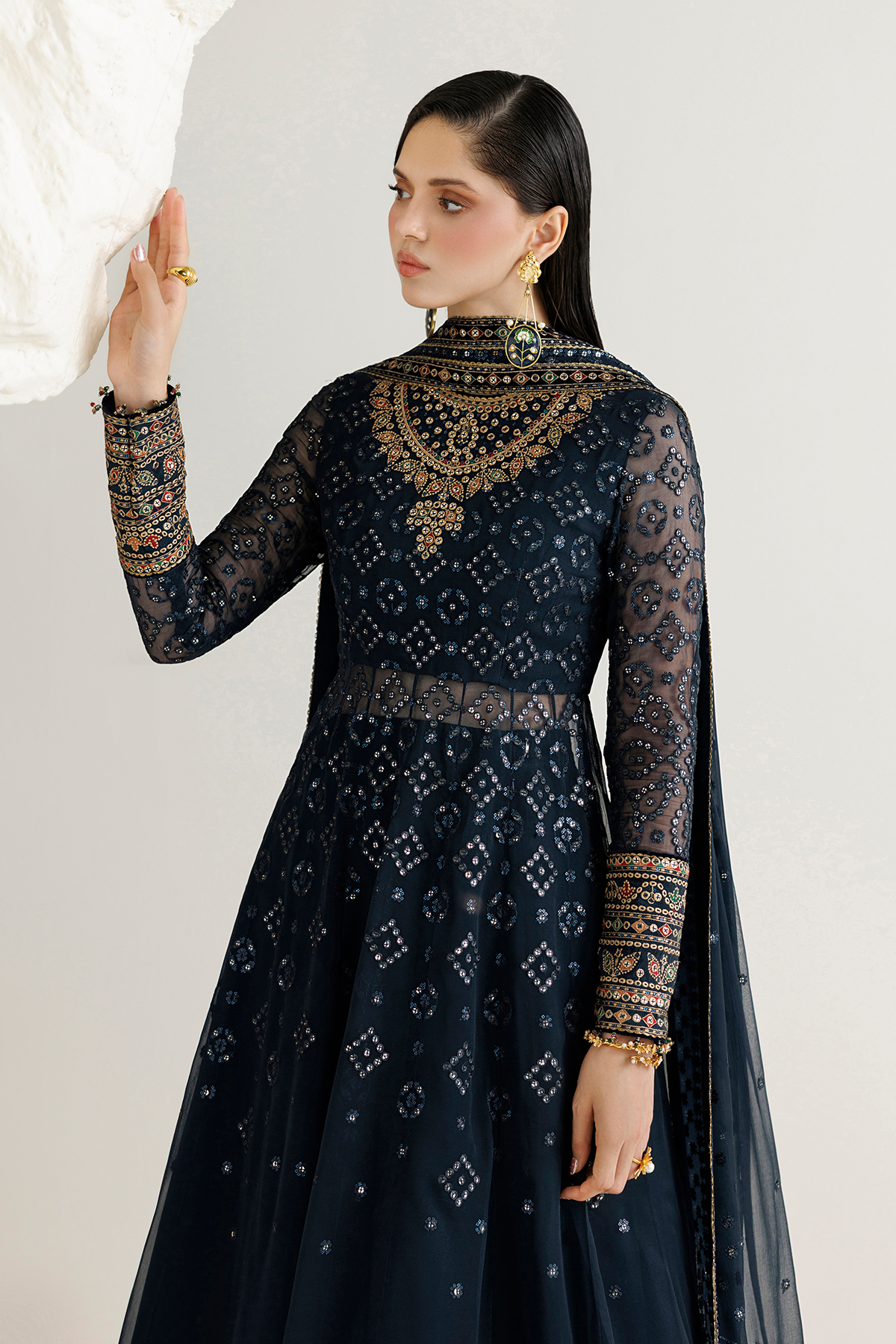 EMBROIDERED CHIFFON UC-3144