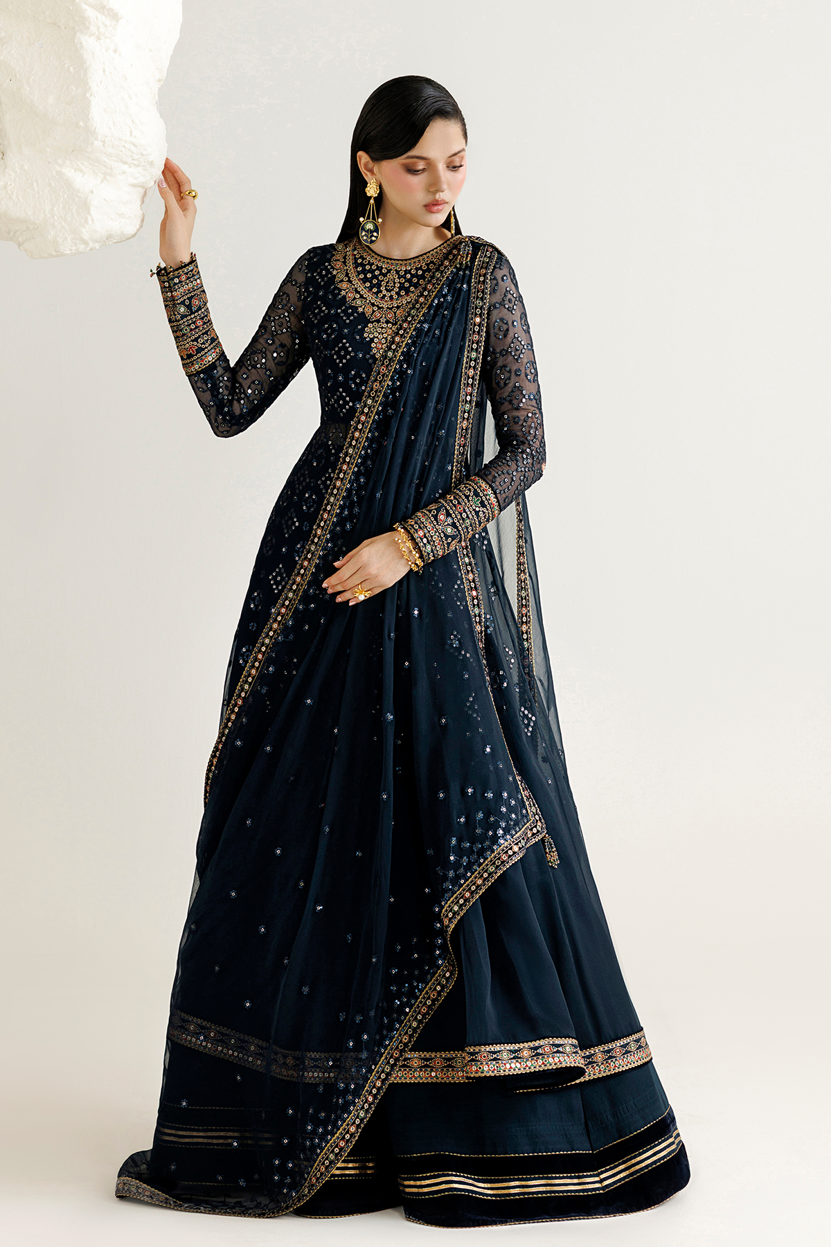 EMBROIDERED CHIFFON UC-3144