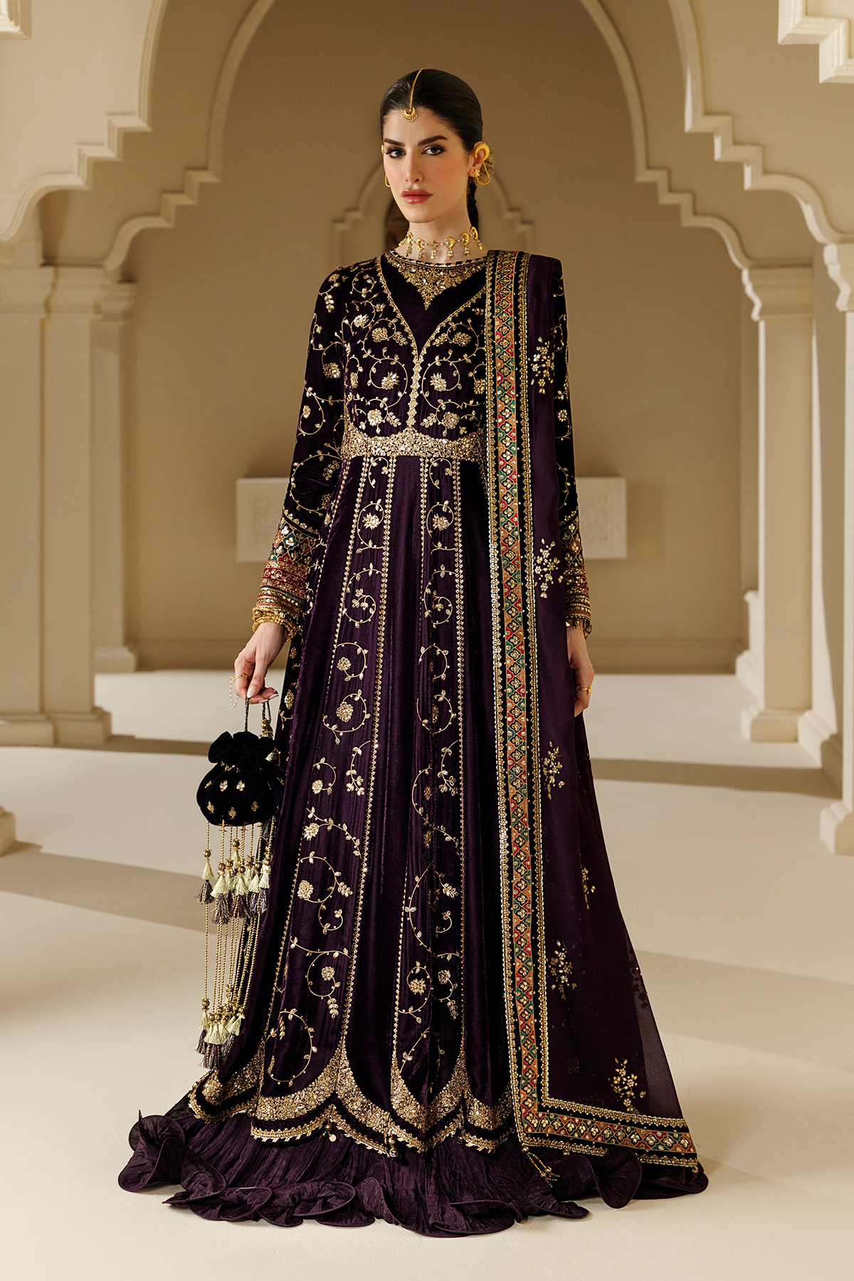 Embroidered Velvet Formal CVF26-D03