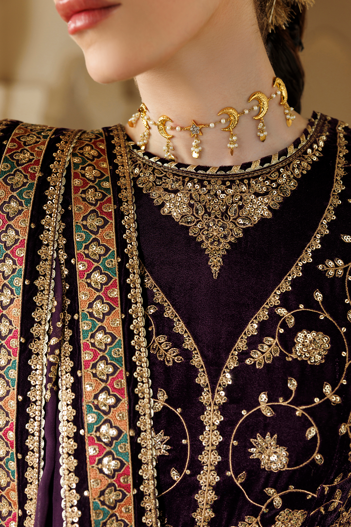 Embroidered Velvet Formal CVF26-D03
