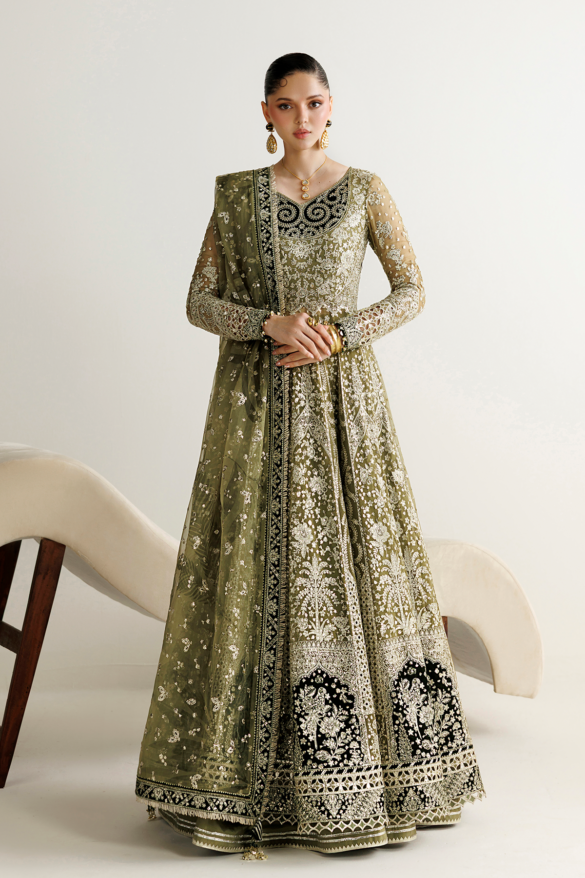 EMBROIDERED CHIFFON UC-3141