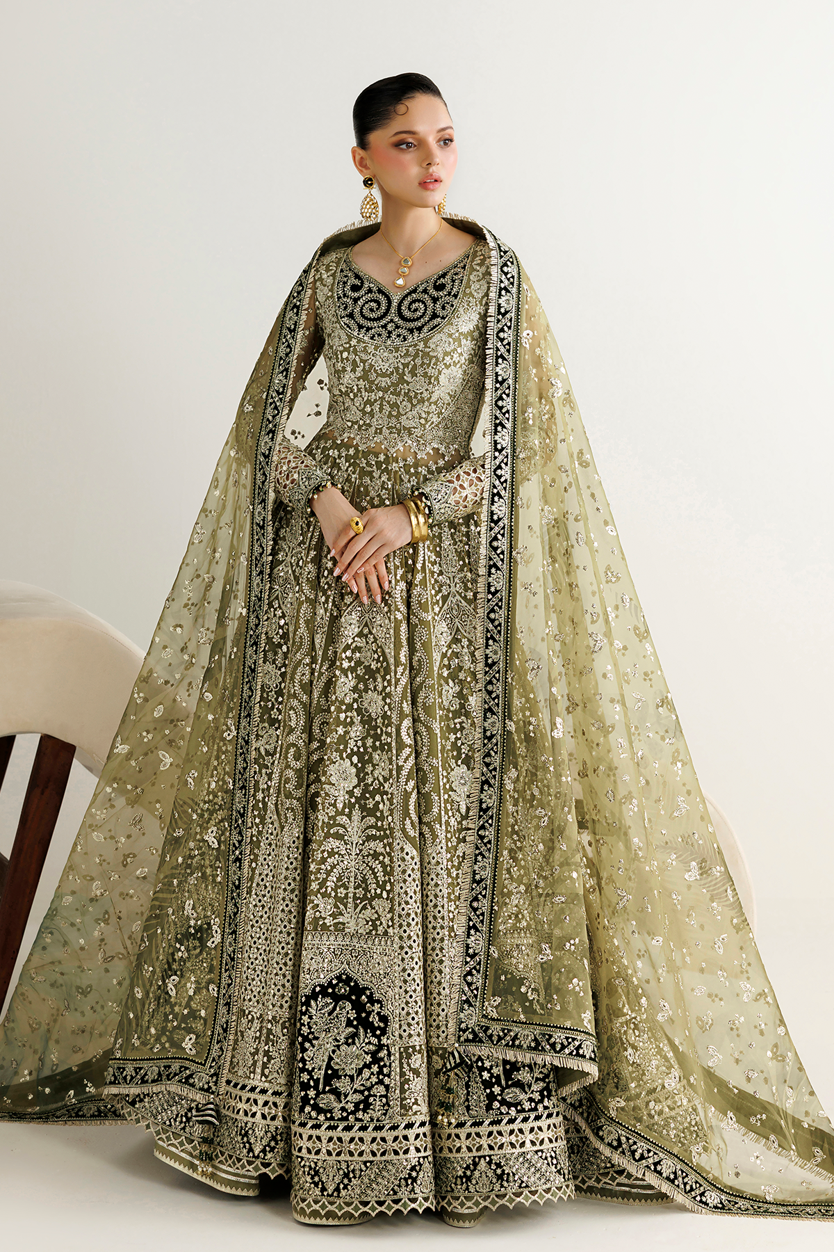 EMBROIDERED CHIFFON UC-3141
