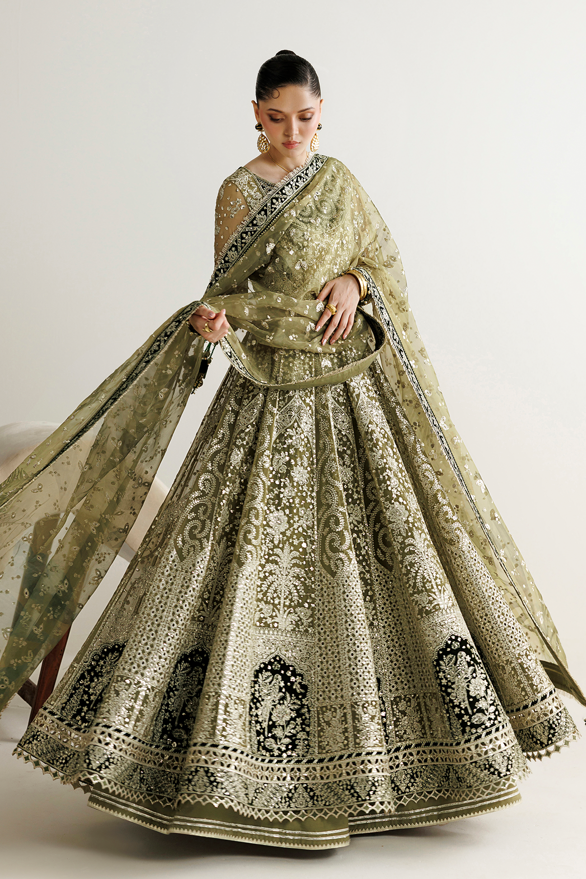 EMBROIDERED CHIFFON UC-3141