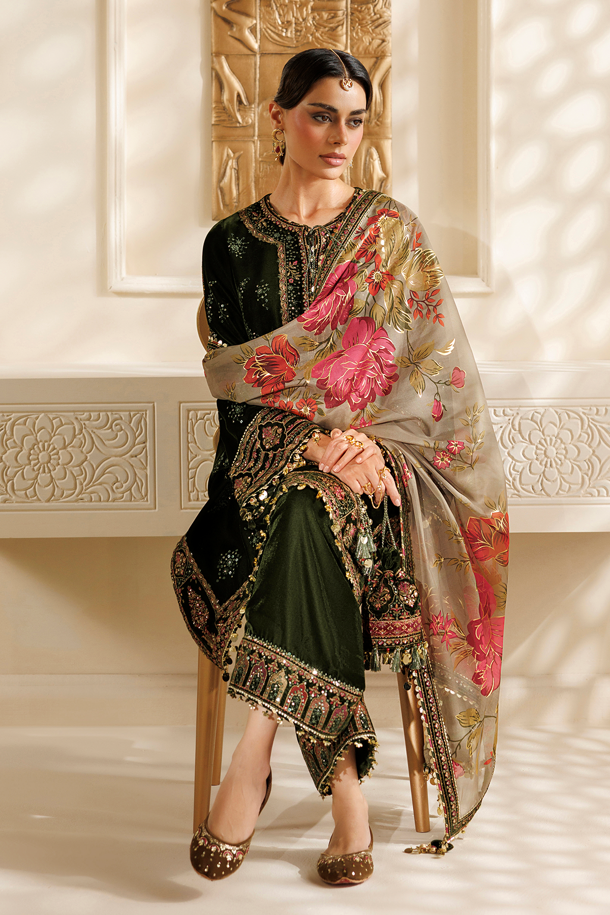 Embroidered Velvet Formal VF-2043