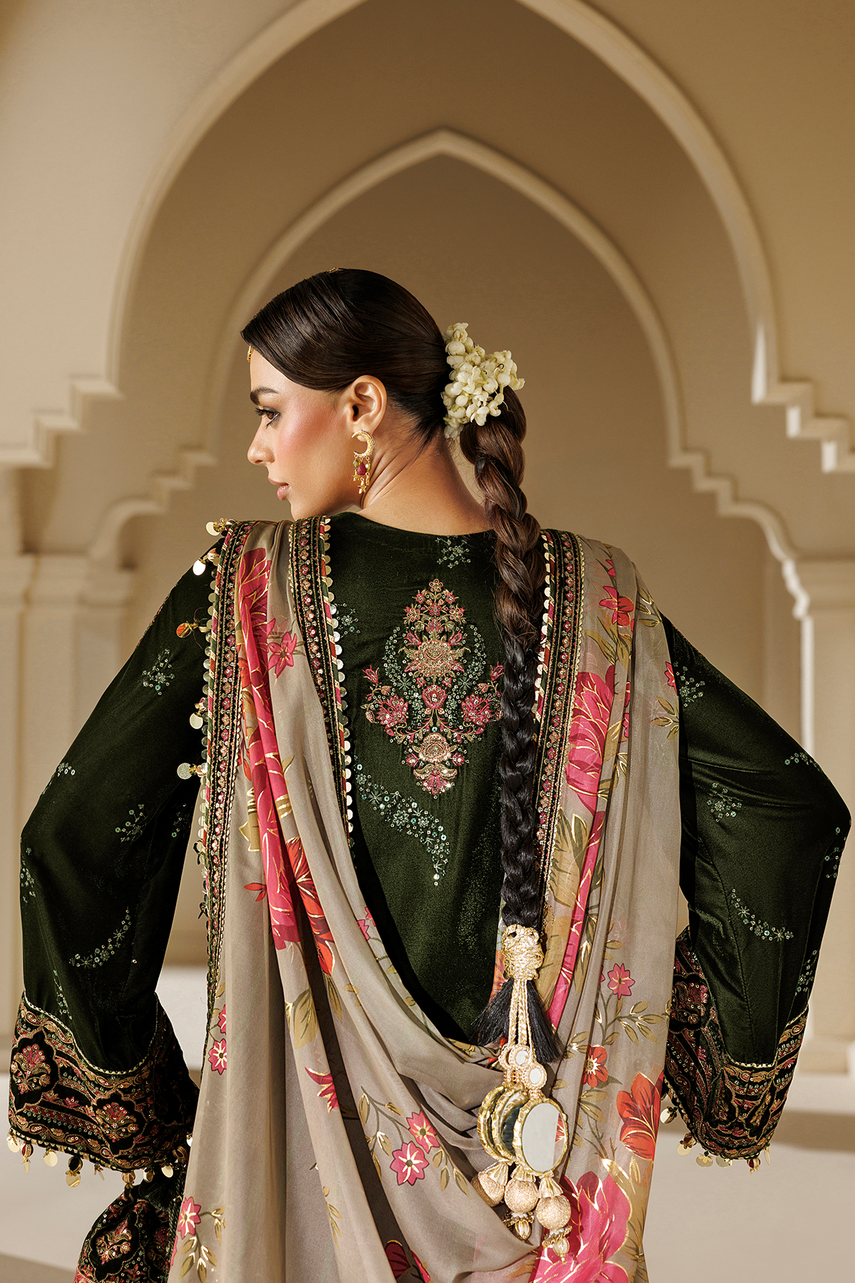 Embroidered Velvet Formal VF-2043