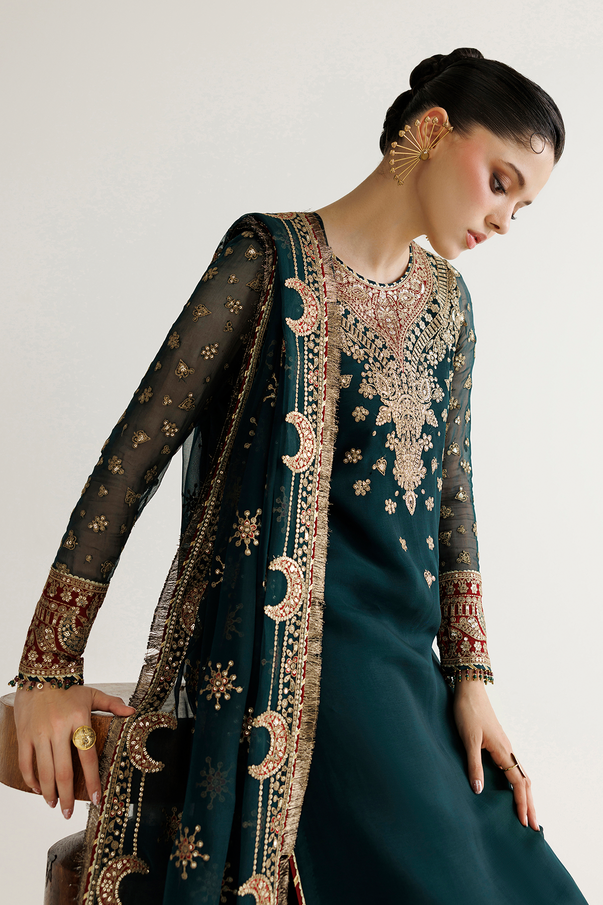 EMBROIDERED CHIFFON UC-3139