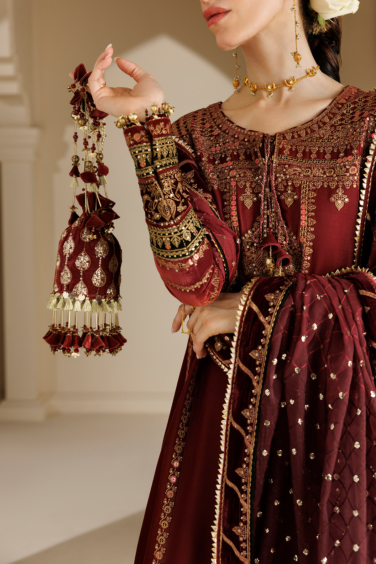 Embroidered Velvet Formal CVF26-D10