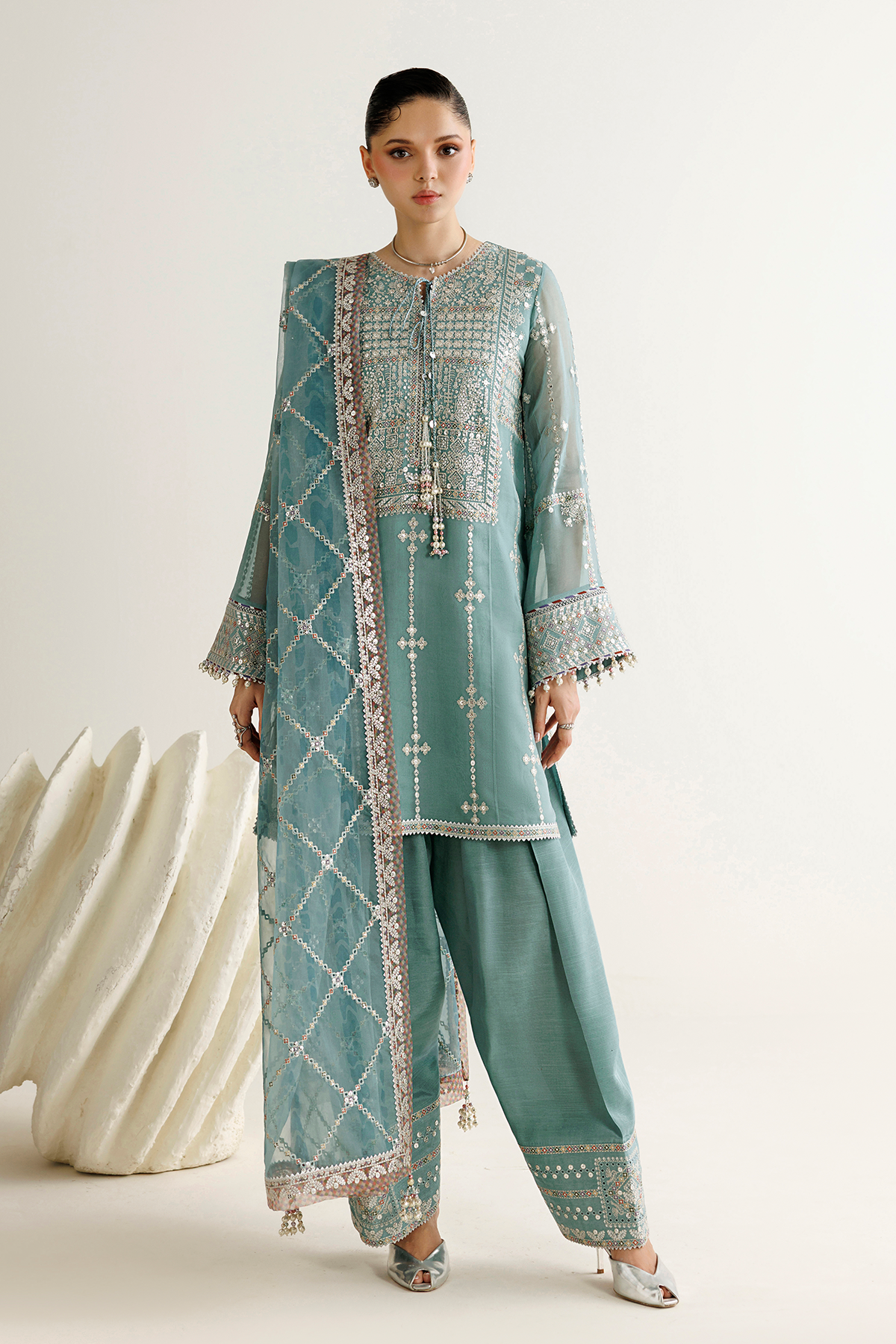 EMBROIDERED CHIFFON UC-3138