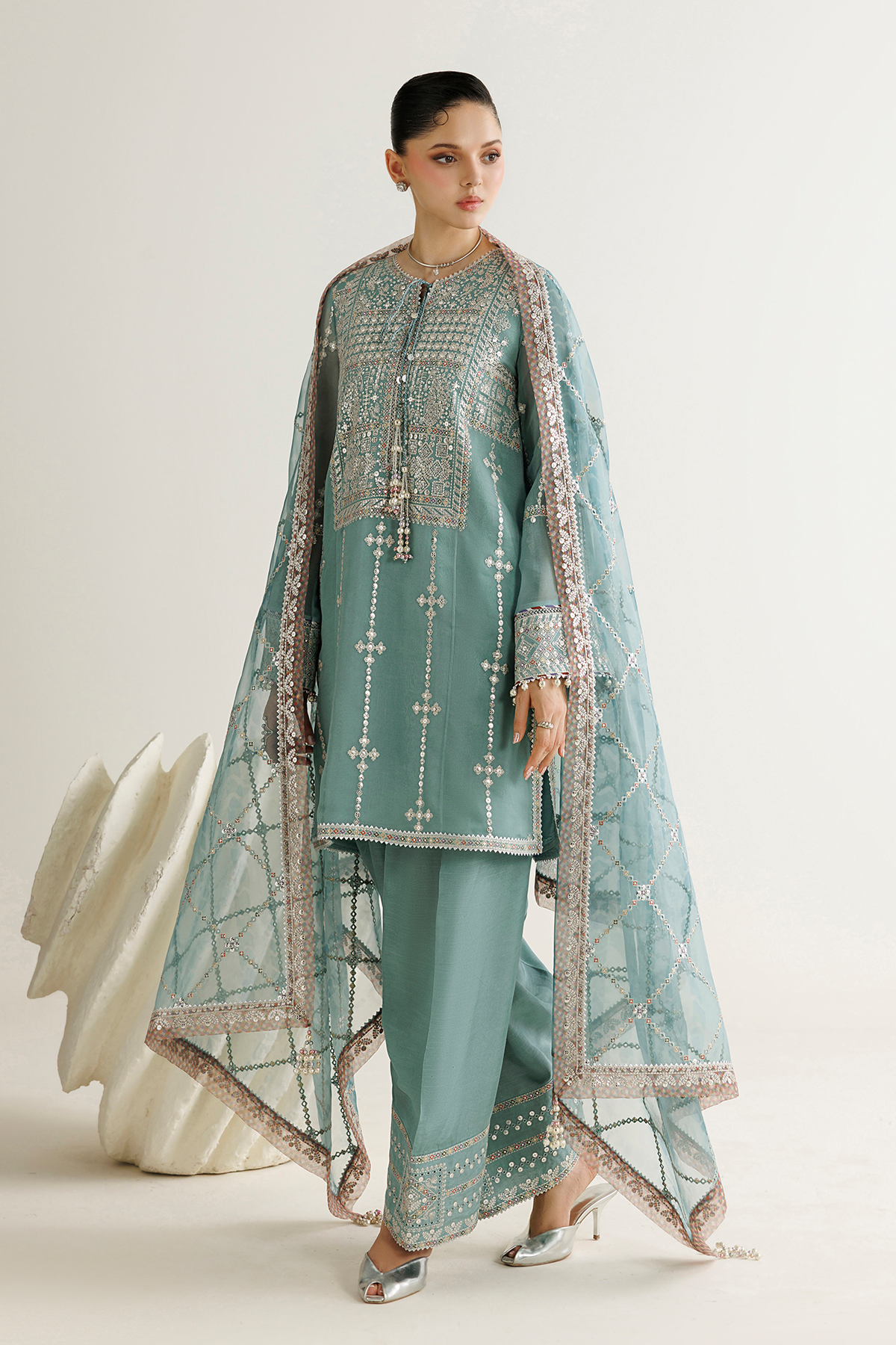 EMBROIDERED CHIFFON UC-3138