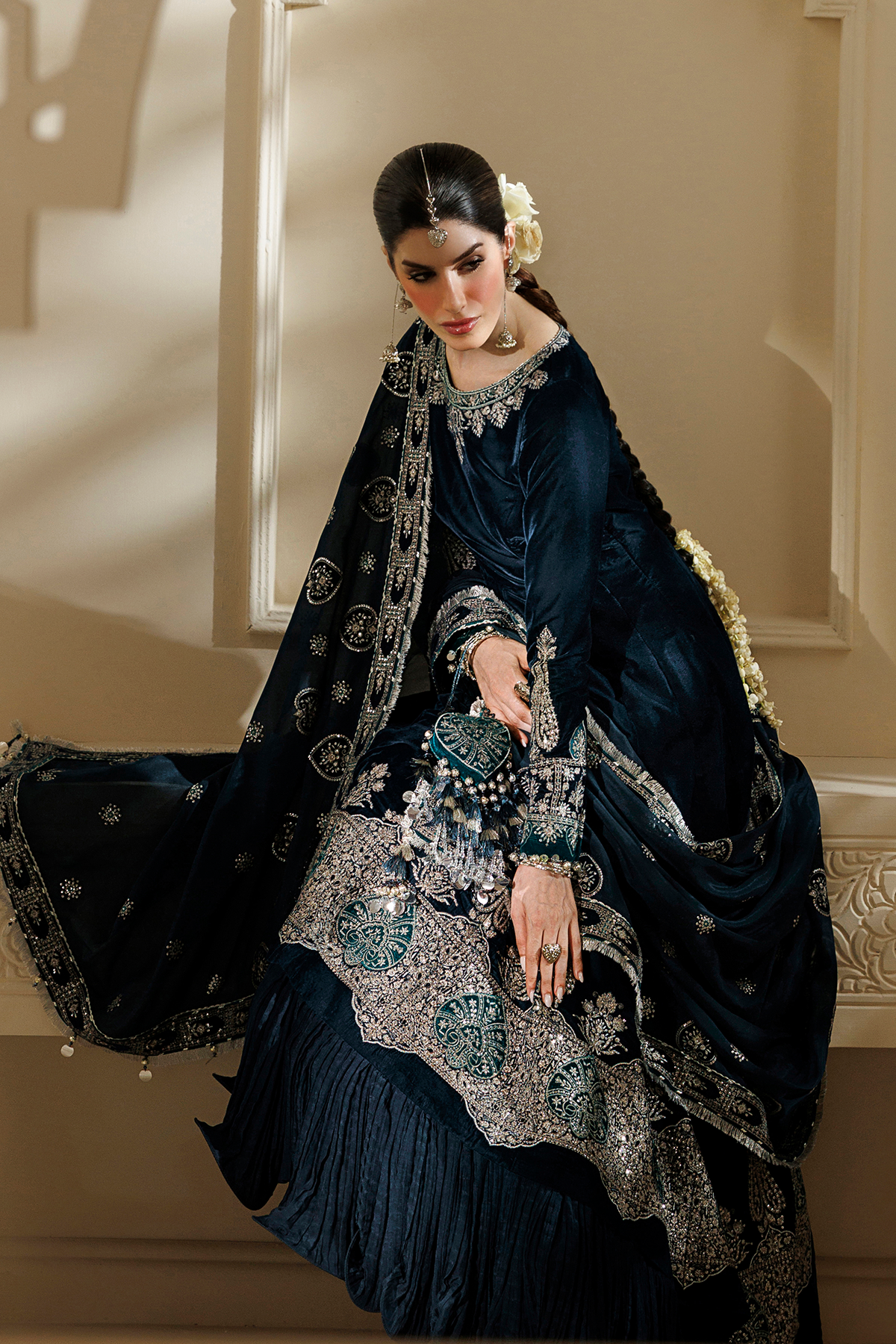 Embroidered Velvet Formal CVF26-D09