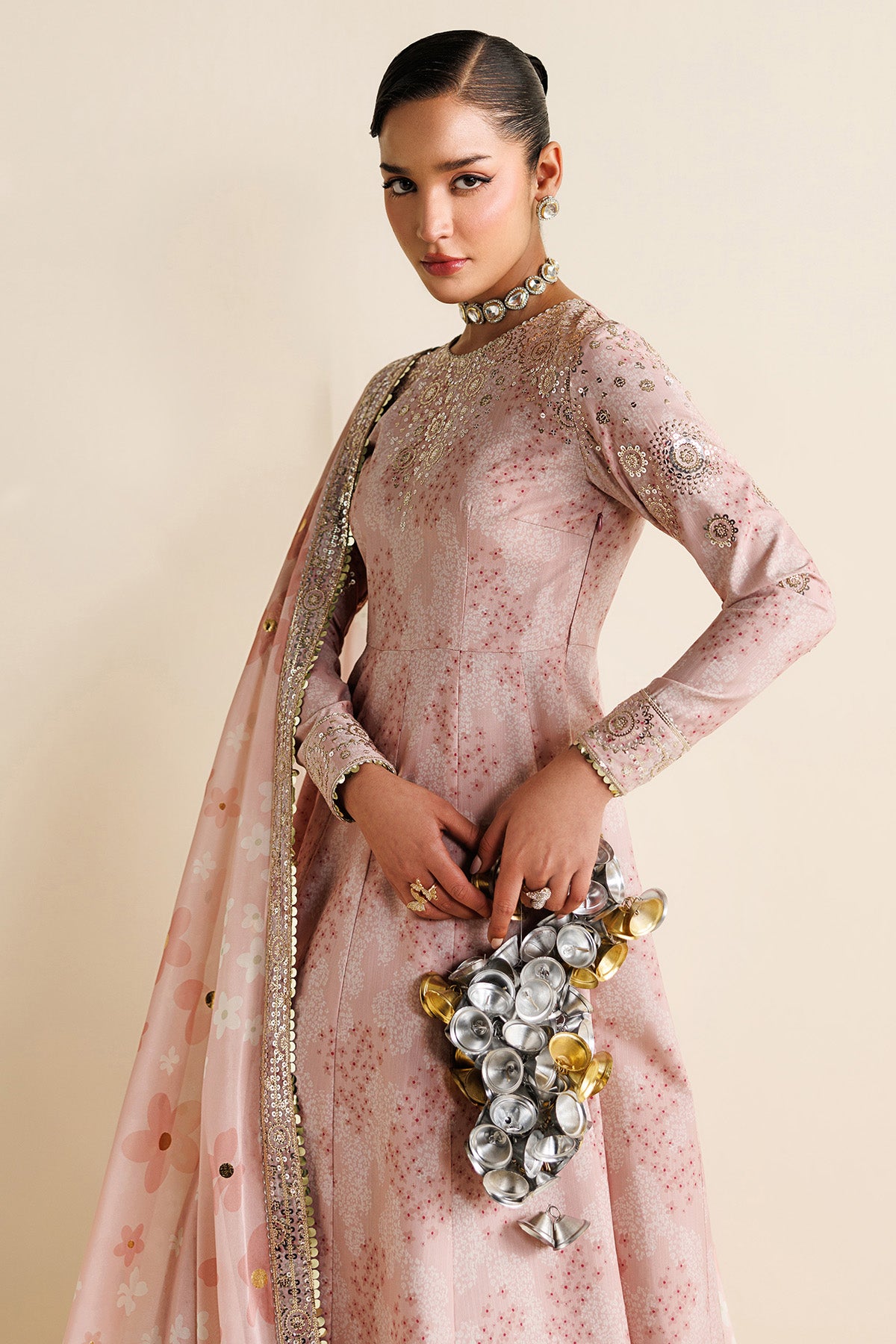 Embroidered Raw Silk UR-7067