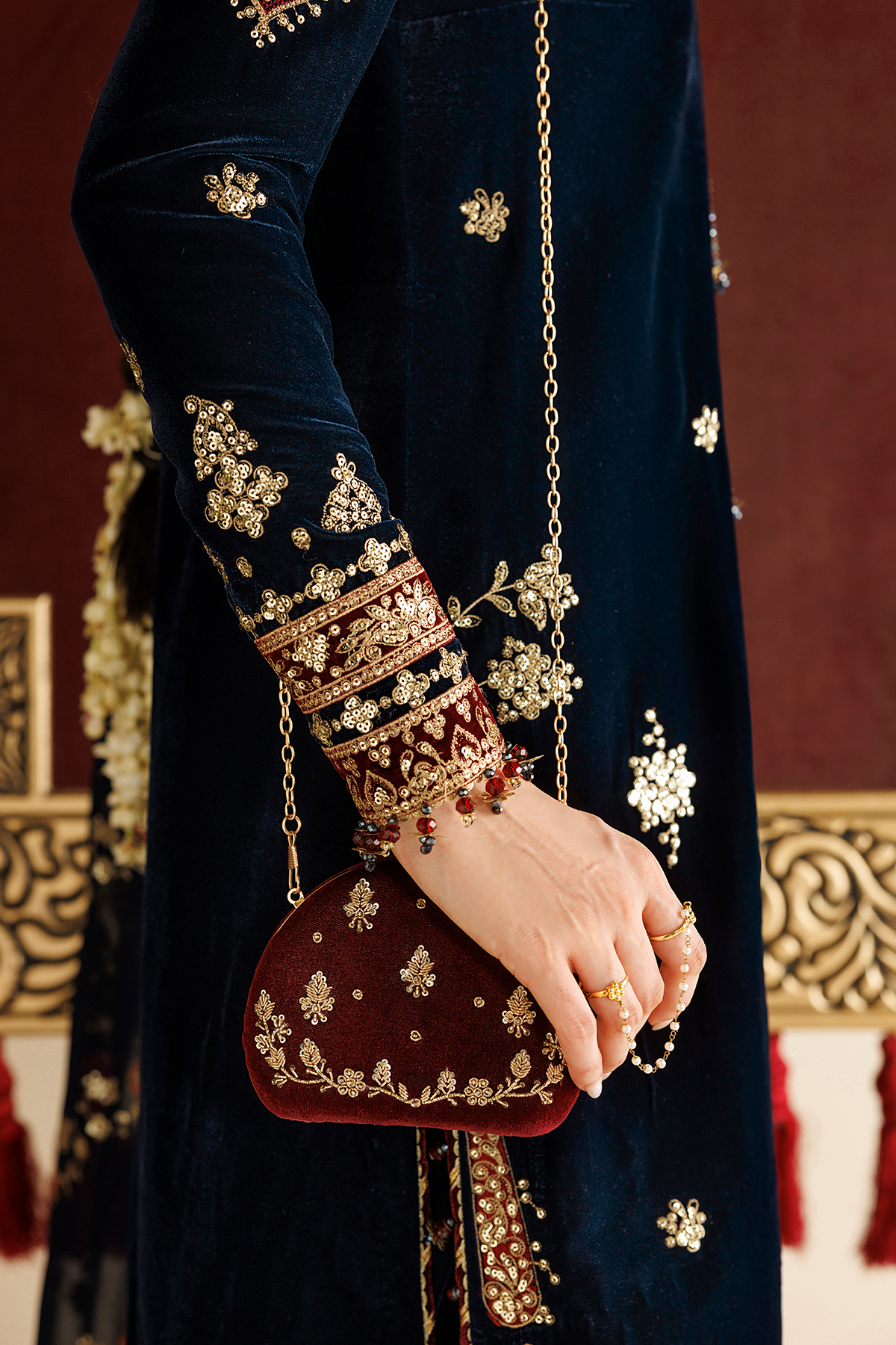 Embroidered Velvet Formal CVF26-D11