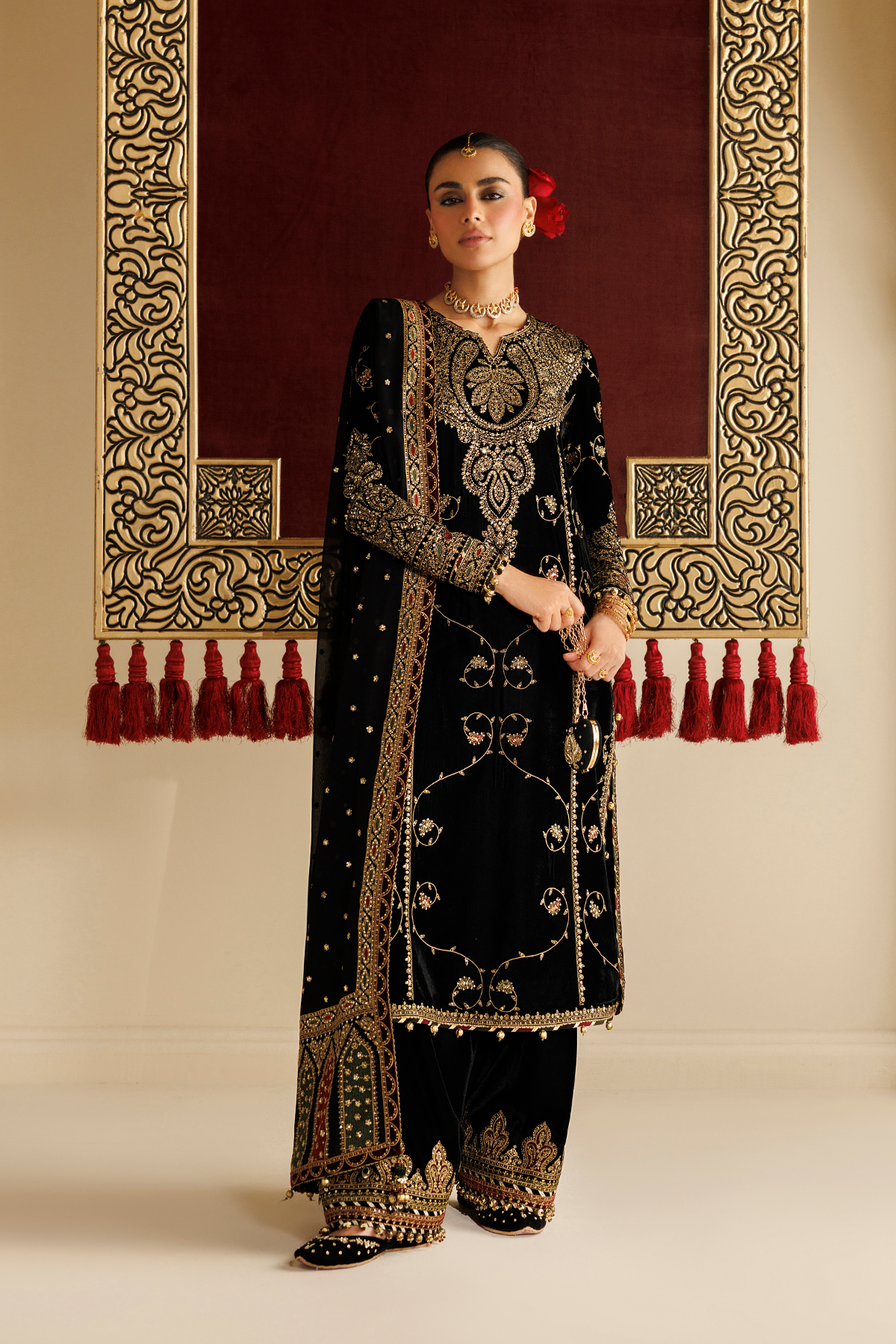 Embroidered Velvet Formal CVF26-D05