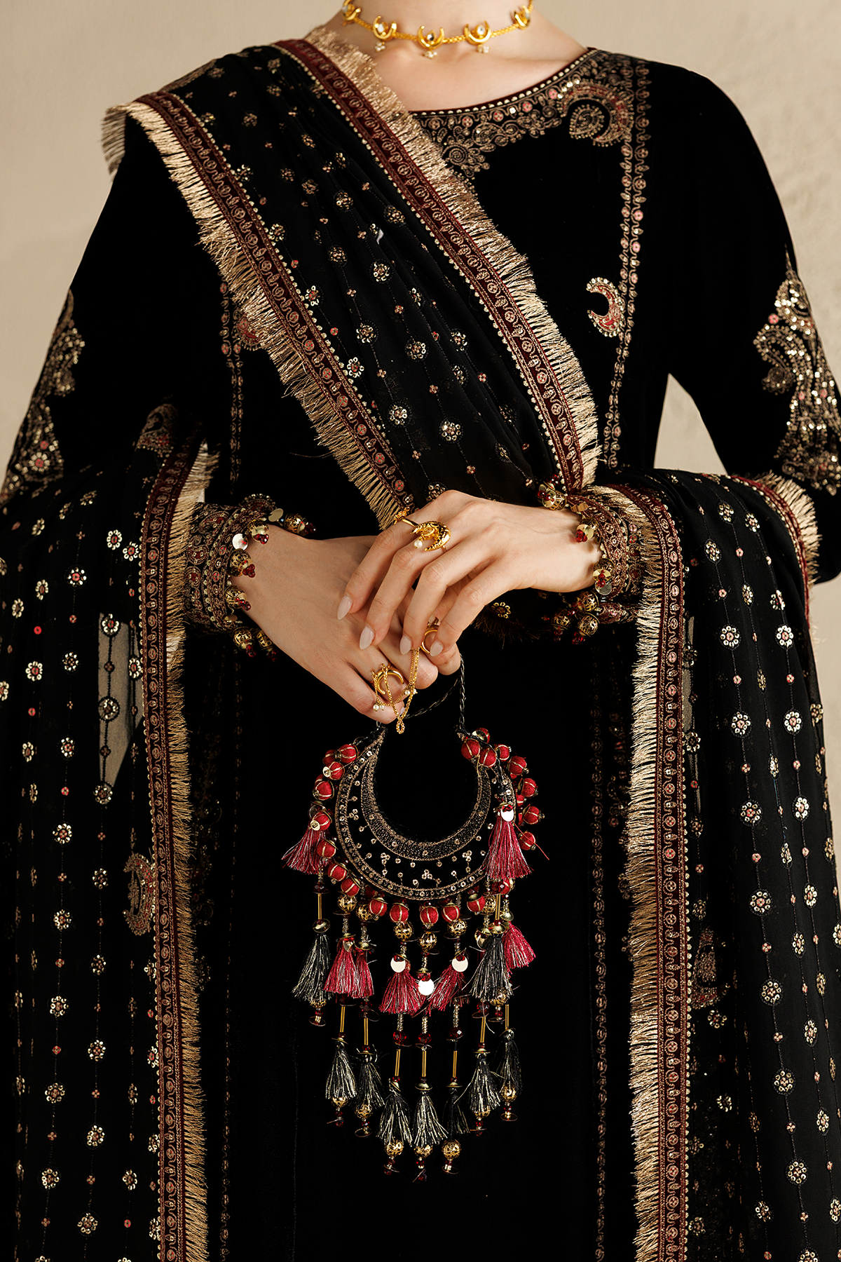 Embroidered Velvet Formal CVF26-D01