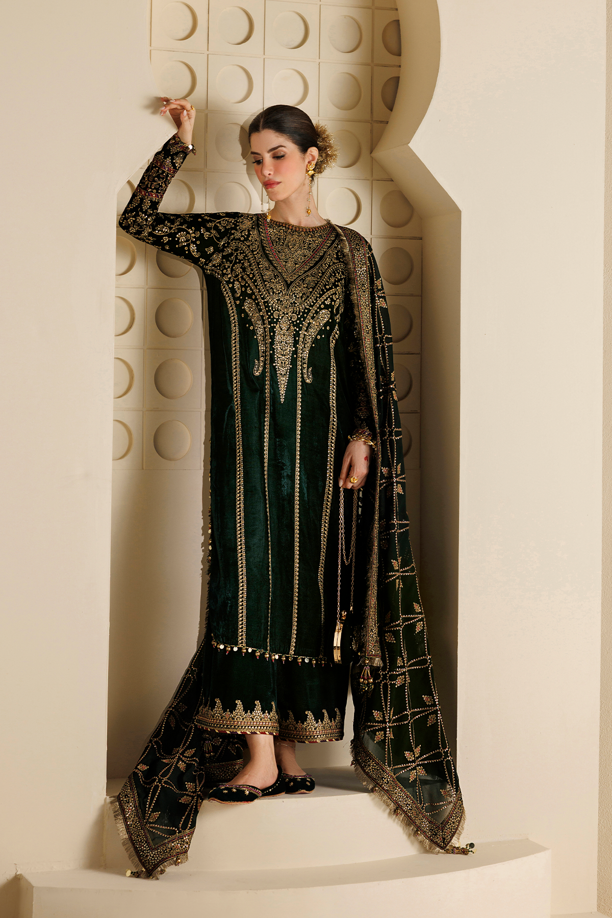 Embroidered Velvet Formal CVF26-D07
