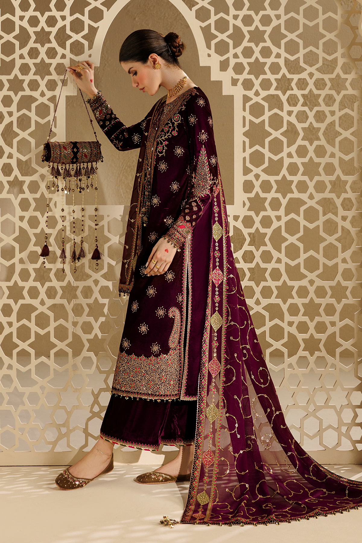 Embroidered Velvet Formal CVF26-D08