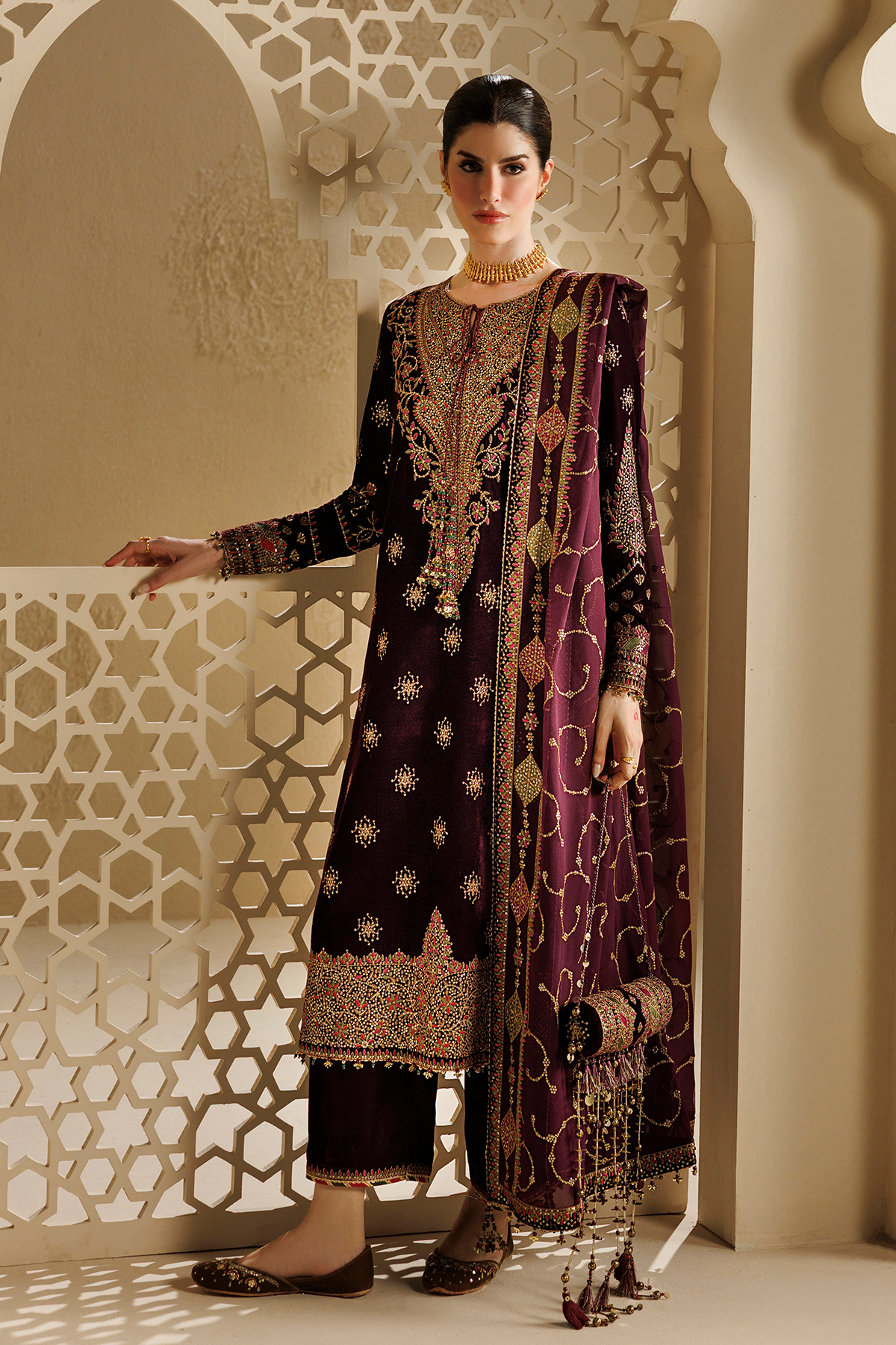 Embroidered Velvet Formal CVF26-D08