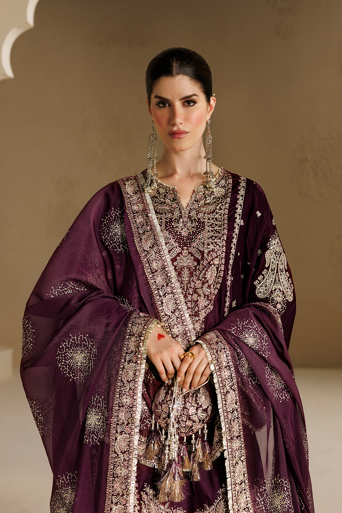 Embroidered Velvet Formal VF-2042