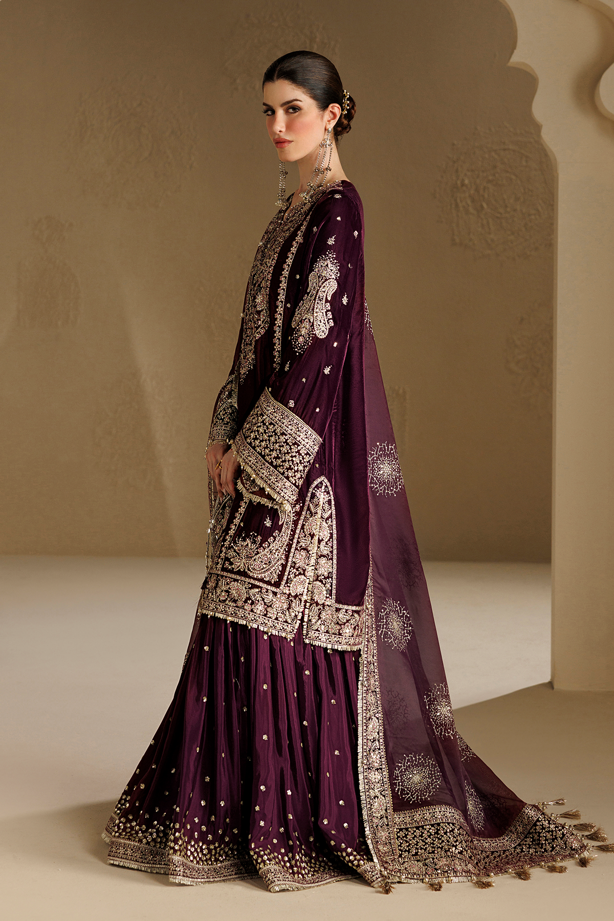 Embroidered Velvet Formal VF-2042