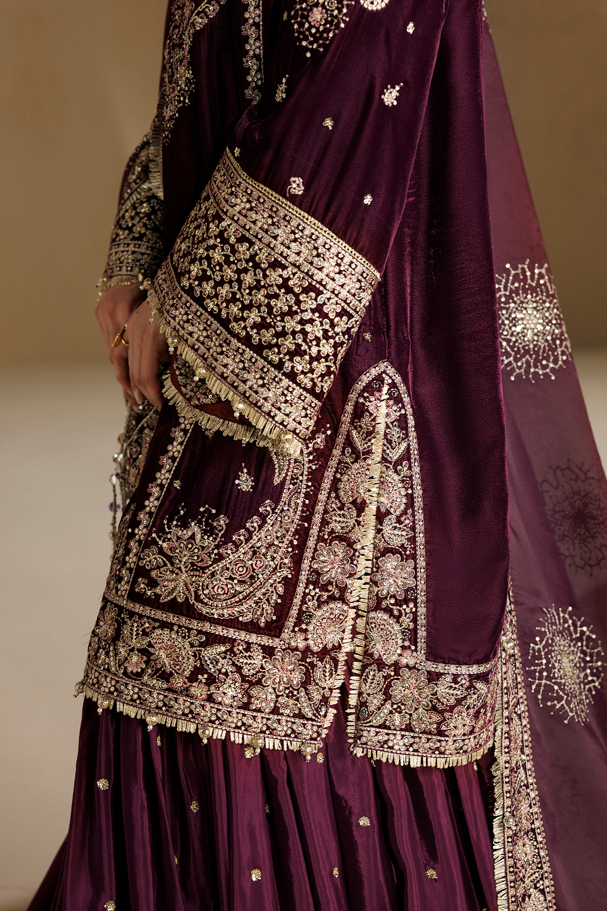 Embroidered Velvet Formal VF-2042
