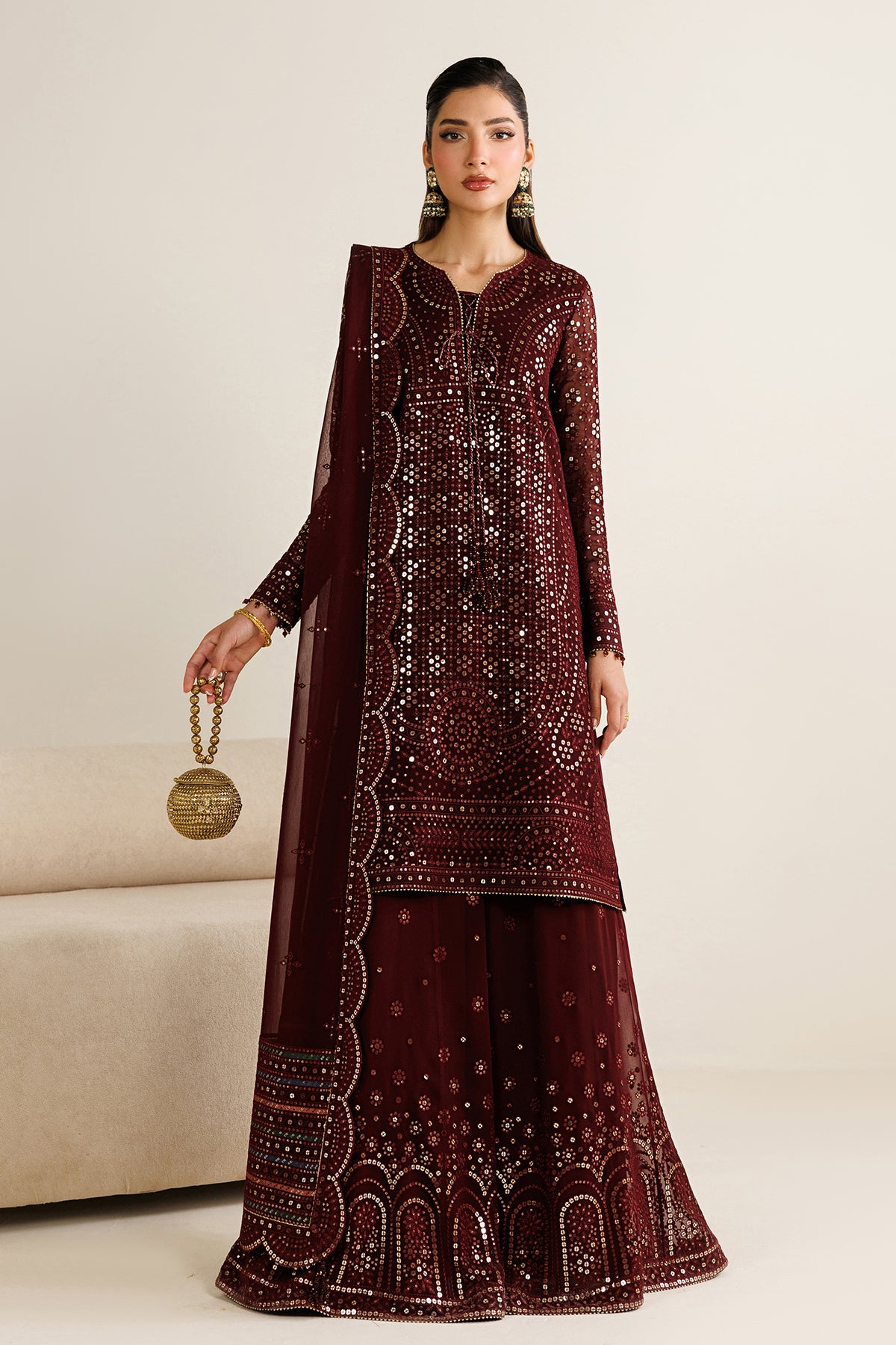 EMBROIDERED CHIFFON UC-3126
