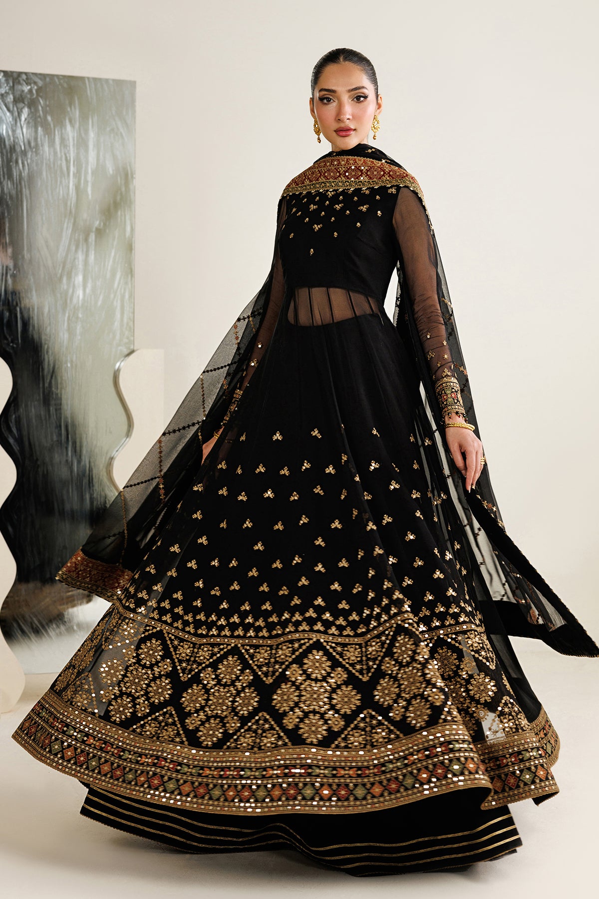 EMBROIDERED CHIFFON UC-3125