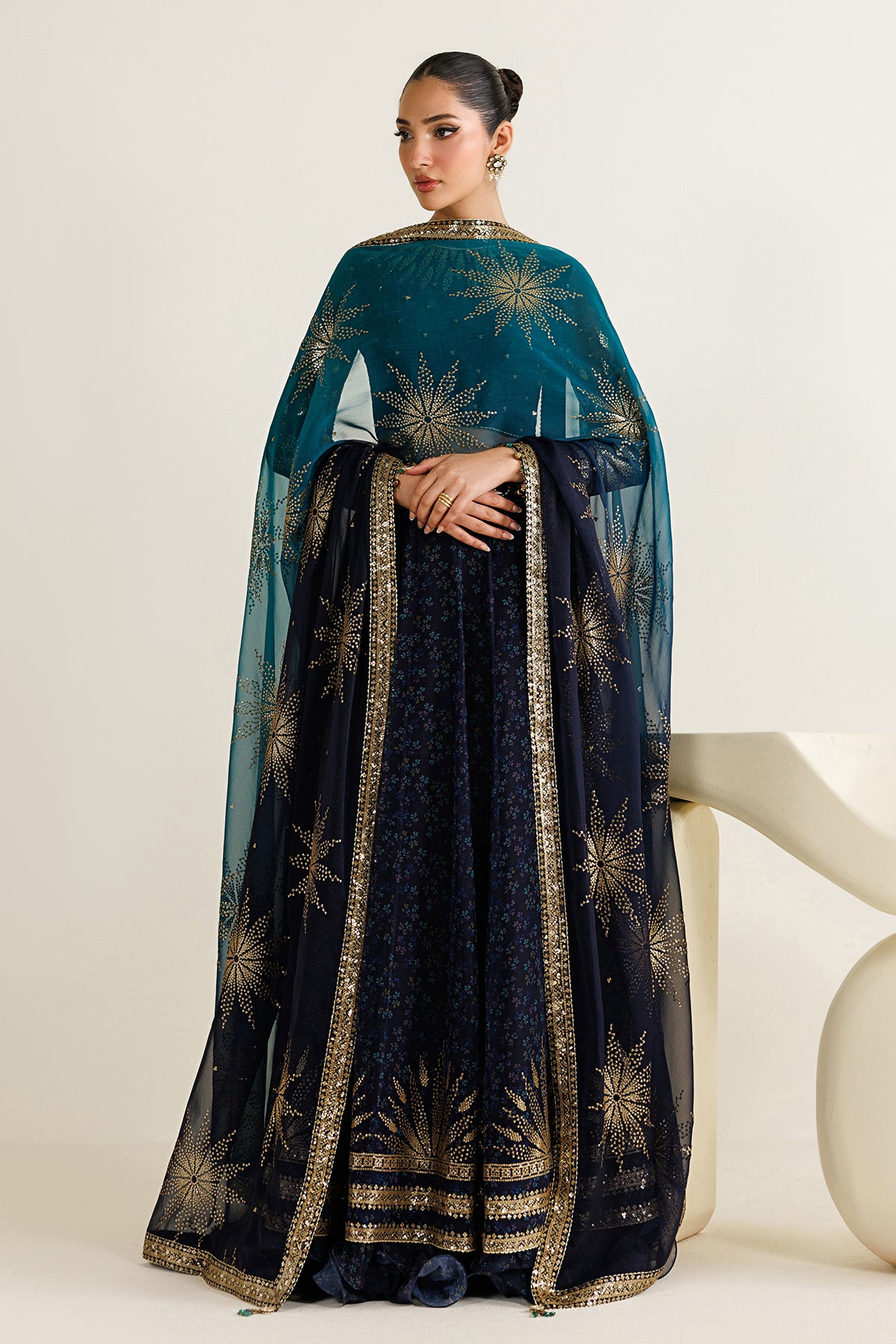 EMBROIDERED CHIFFON UC-3103