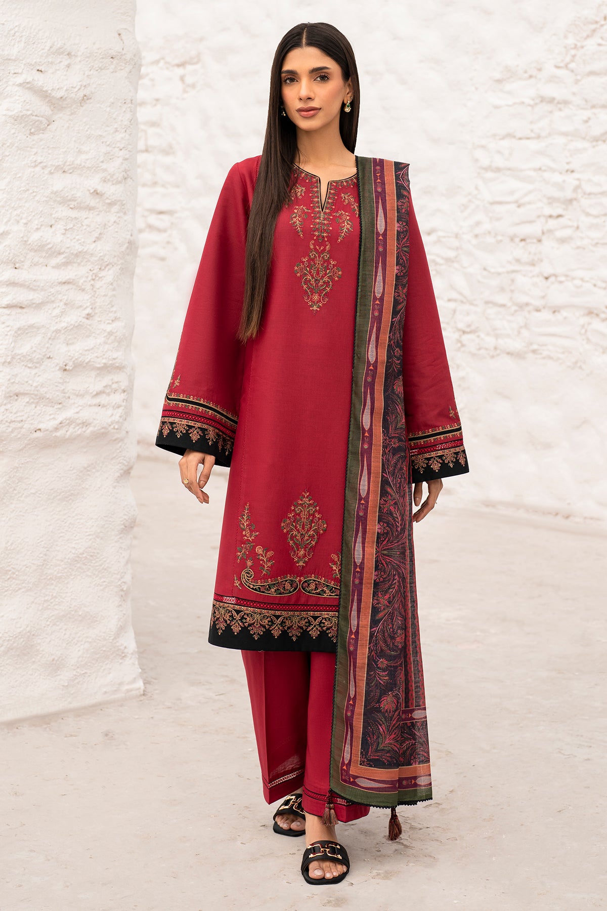 EMBROIDERED JACQUARD LAWN USE-9125