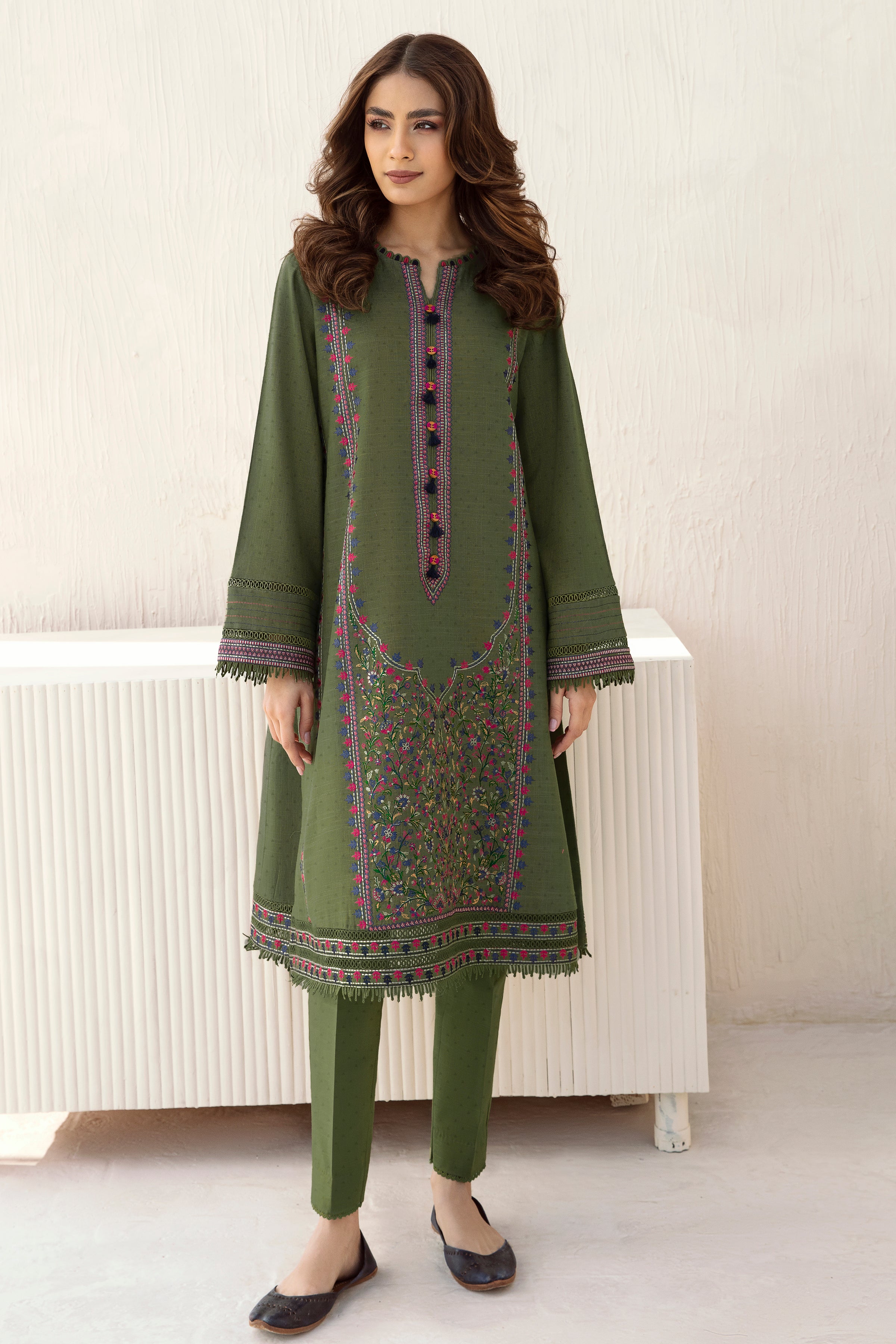 EMBROIDERED JACQUARD KHADDAR UW-0016