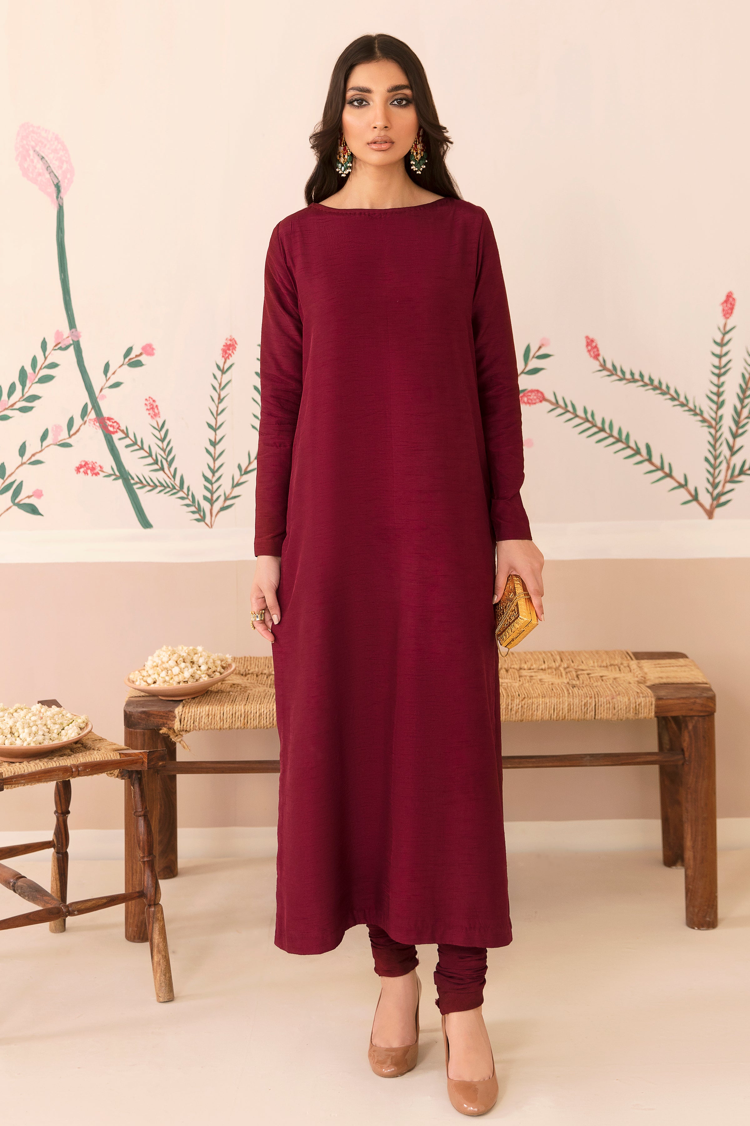 Embroidered Velvet Shawl VS-8003