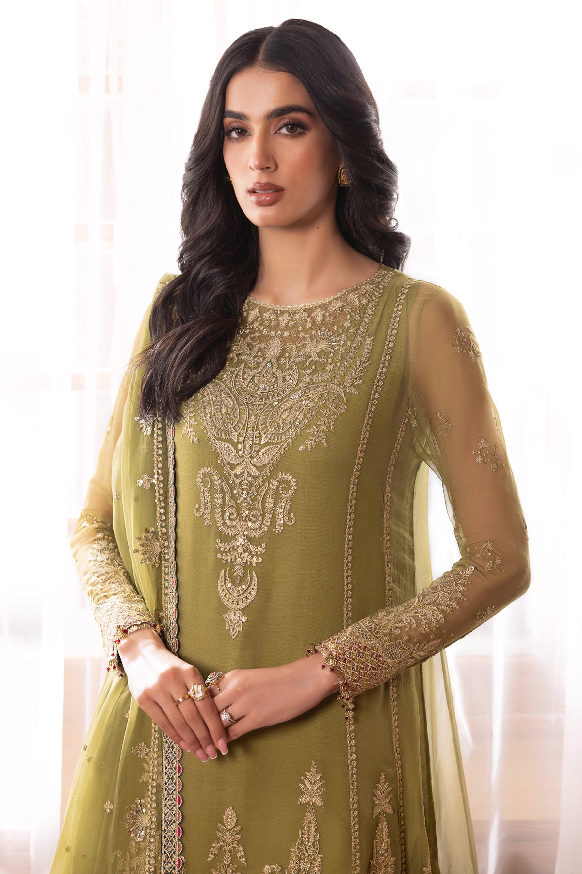 EMBROIDERED CHIFFON UC-3041