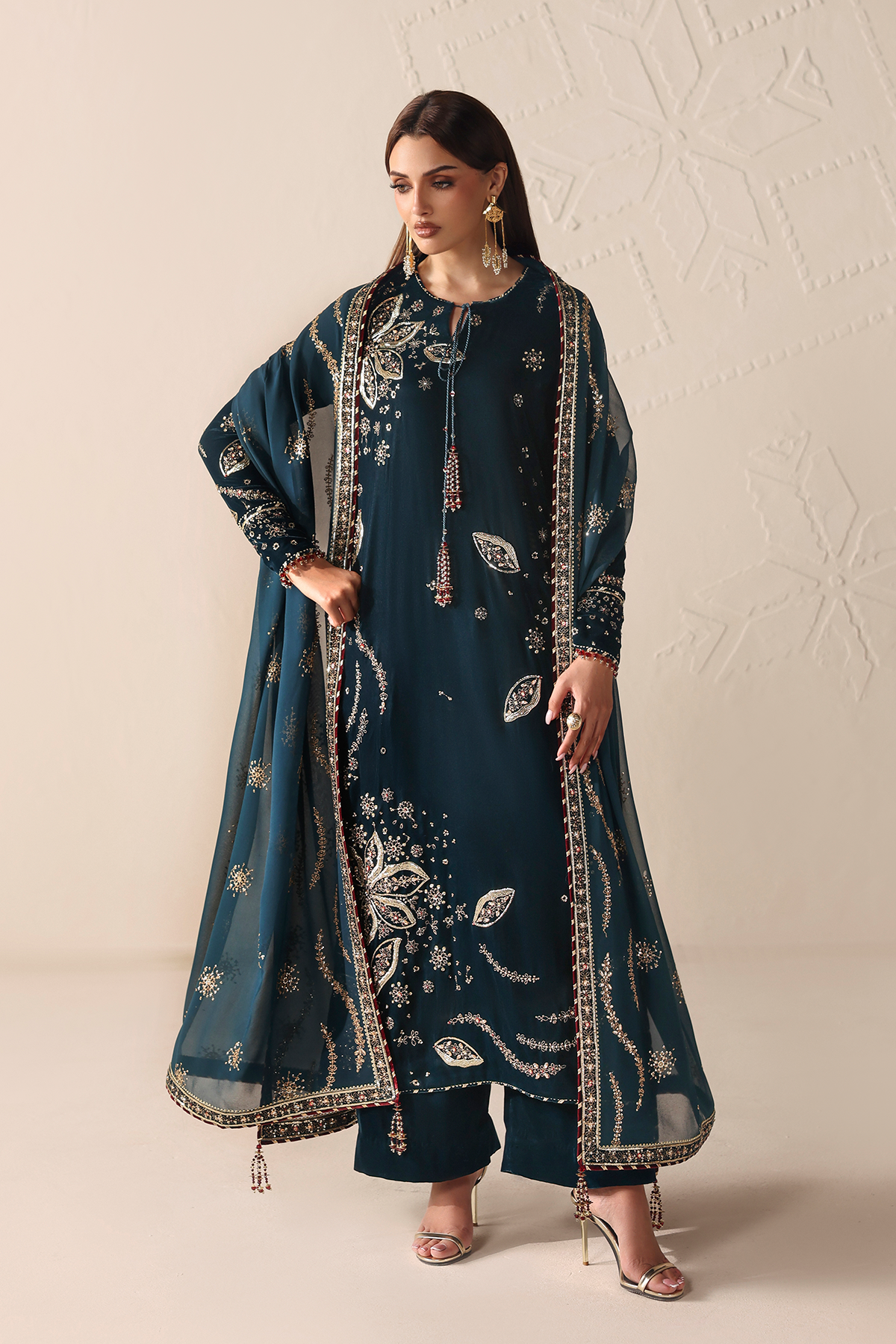 Embroidered Velvet Formal VF-2051