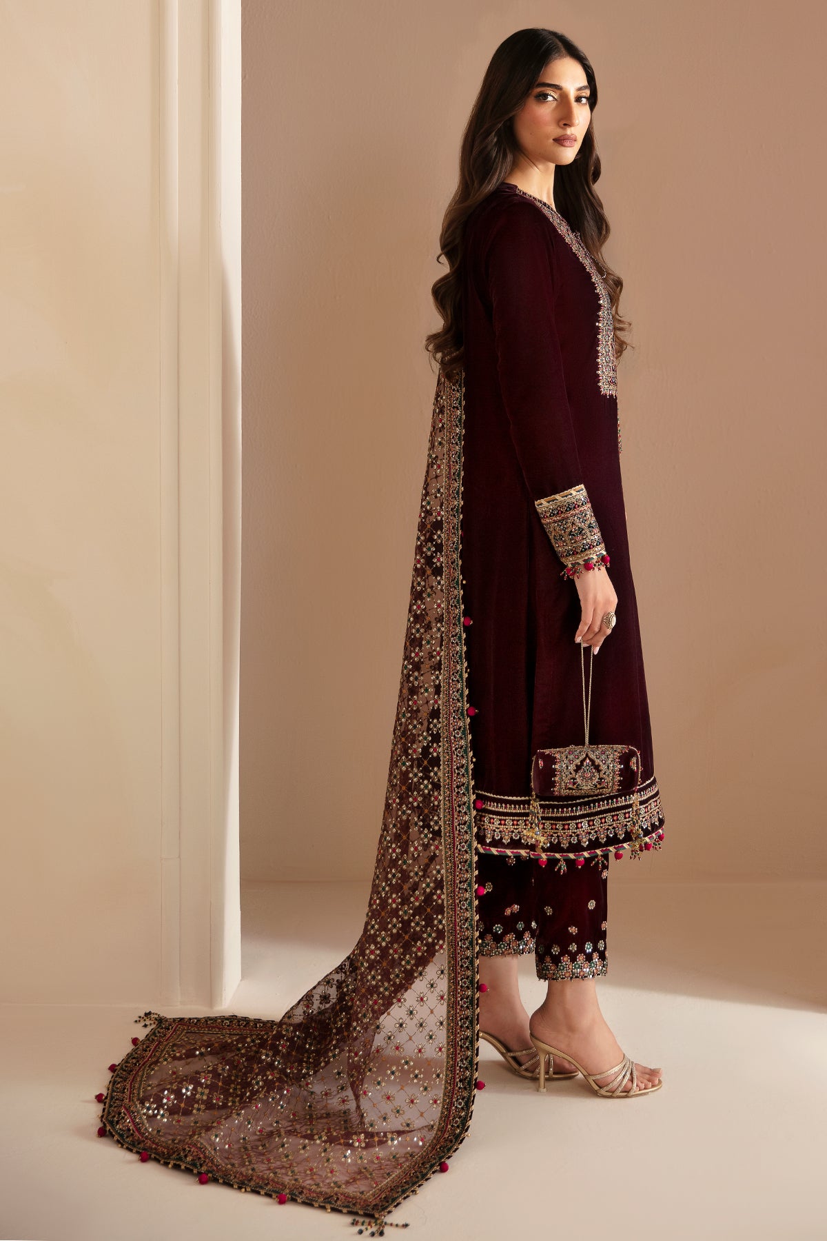 Embroidered Velvet Formal VF-2022