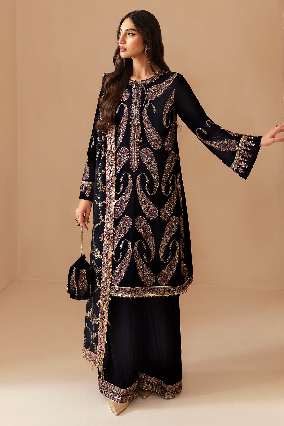 Embroidered Velvet Formal VF-2024