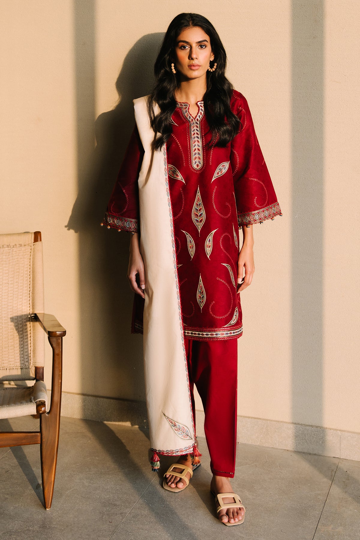 EMBROIDERED JACQUARD LAWN USE-9141