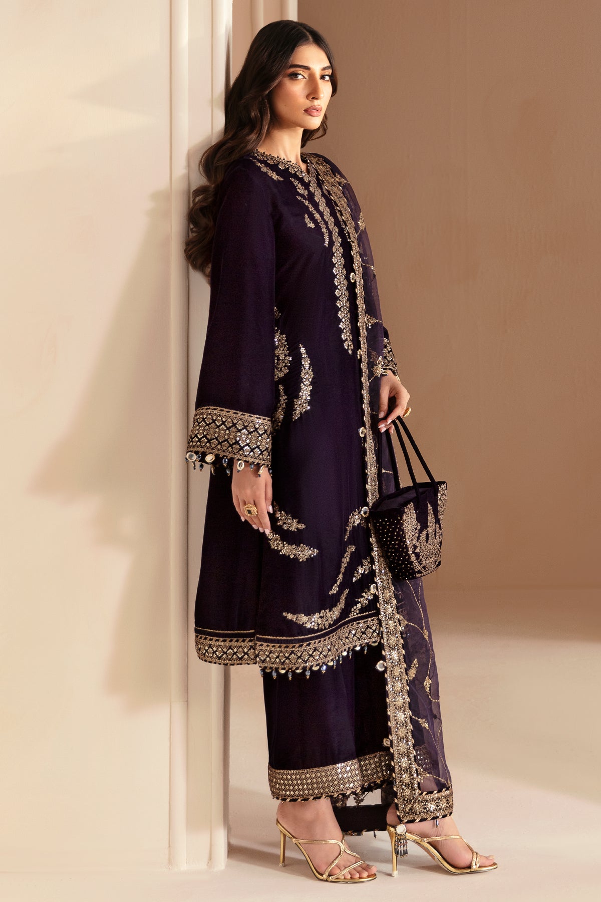 Embroidered Velvet Formal VF-2026