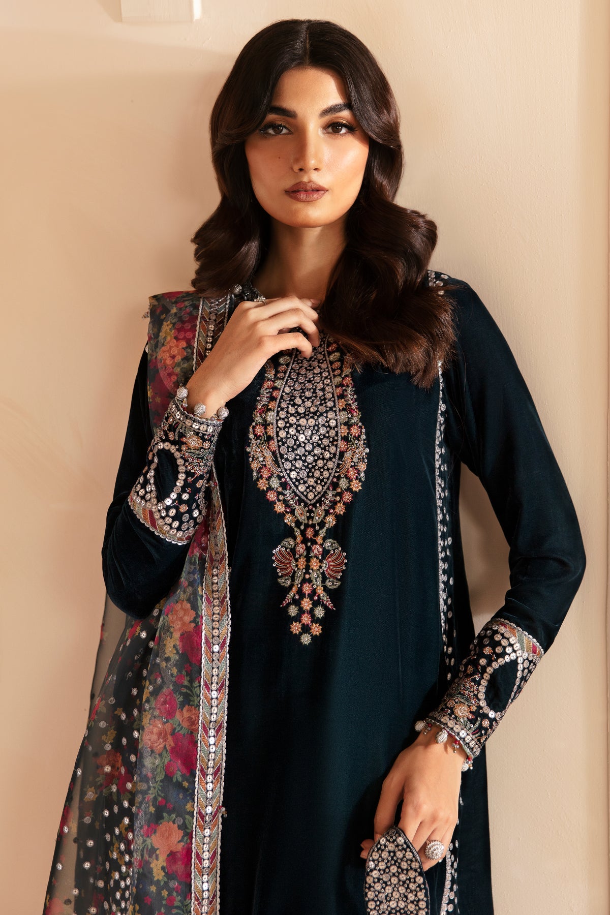 Embroidered Velvet Formal VF-2021