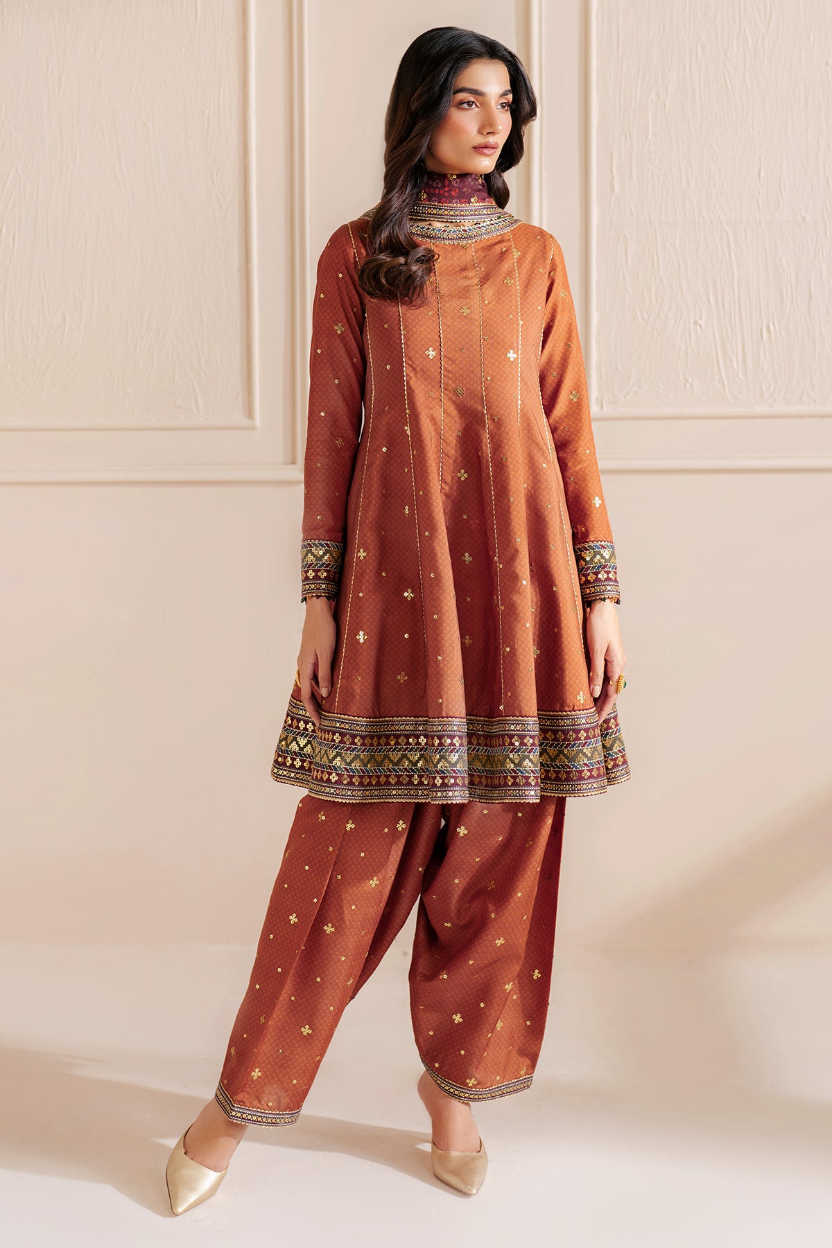 Embroidered Raw Silk UR-7050