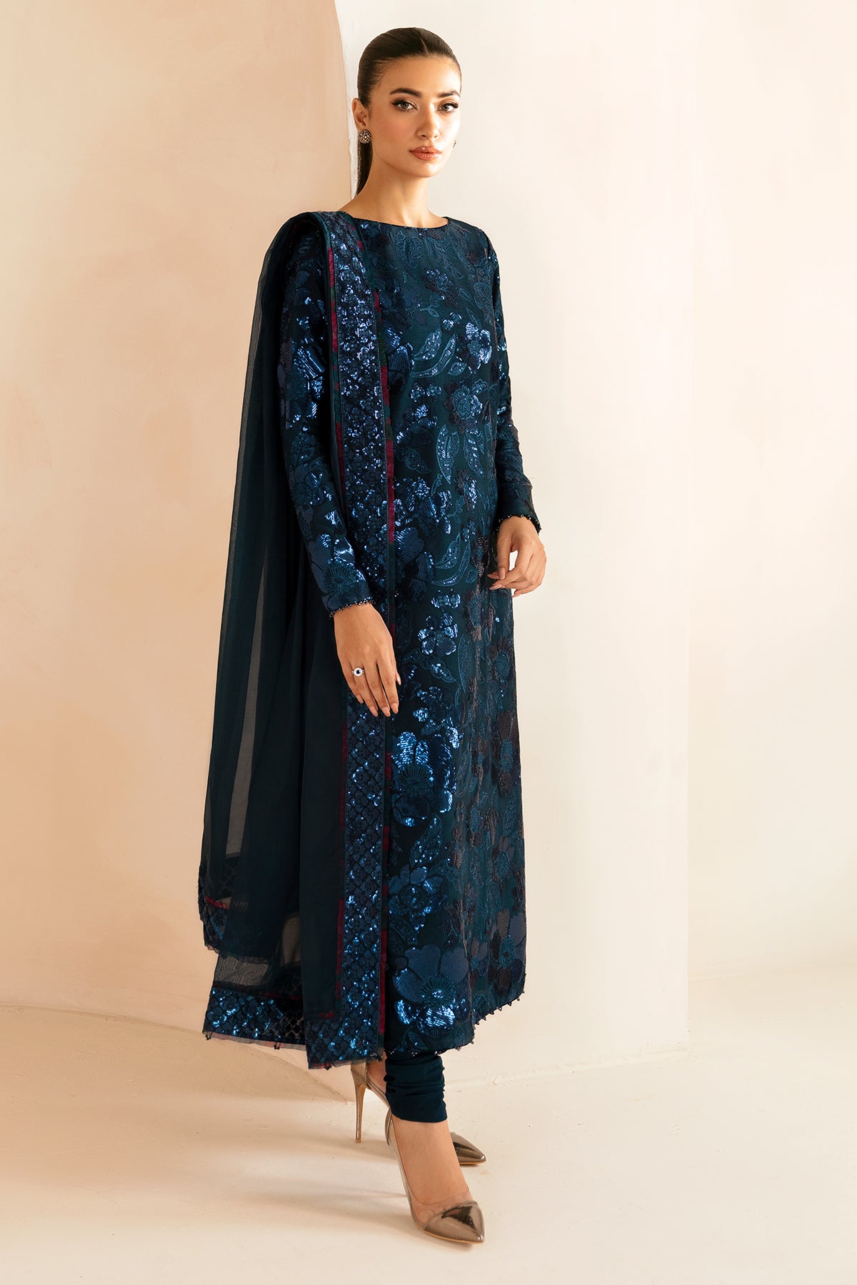 Premium Embroidered Raw Silk UR-7041