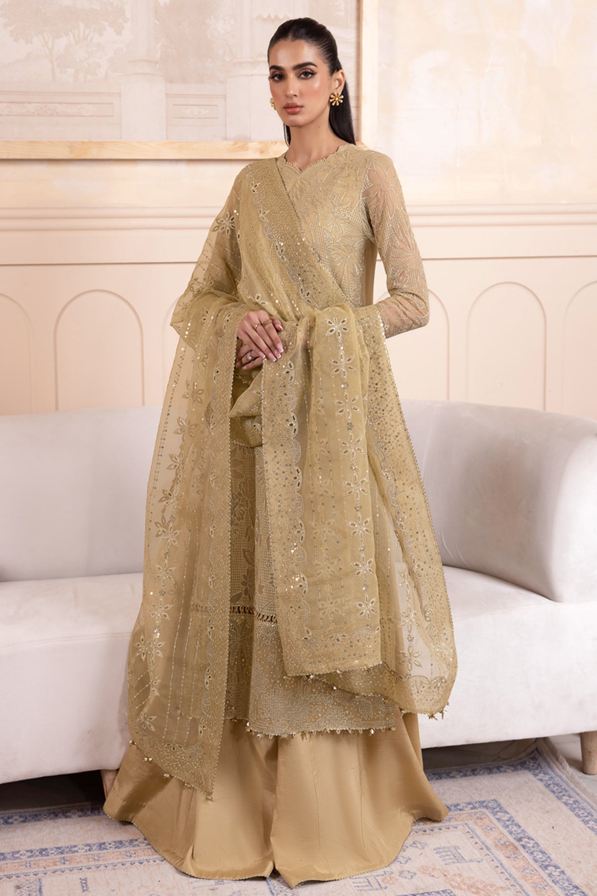 EMBROIDERED CHIFFON UC-3042