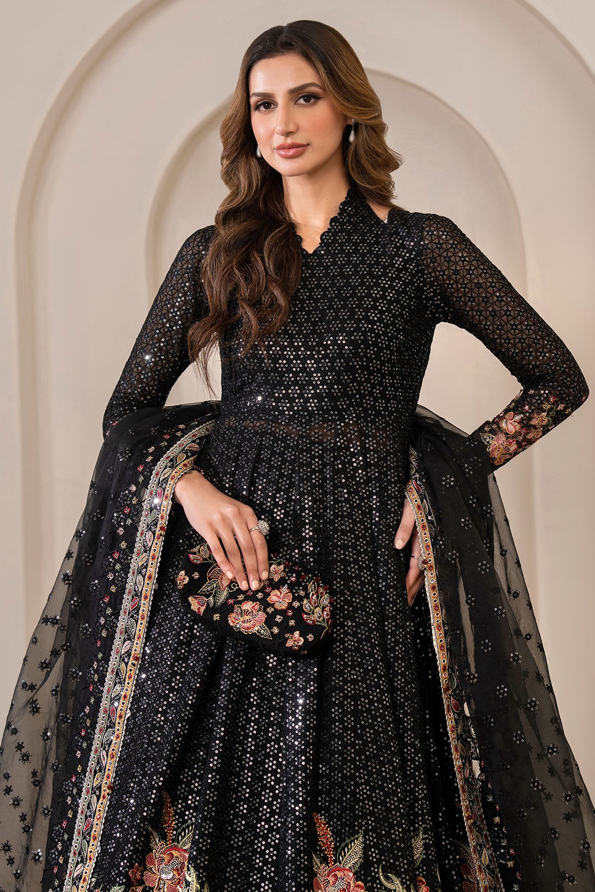 EMBROIDERED CHIFFON UC-3030