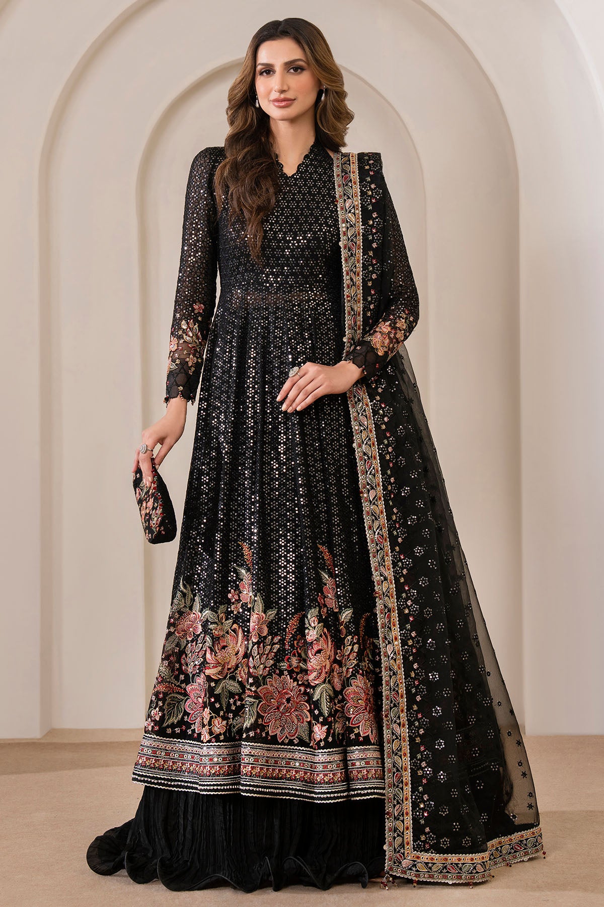 EMBROIDERED CHIFFON UC-3030